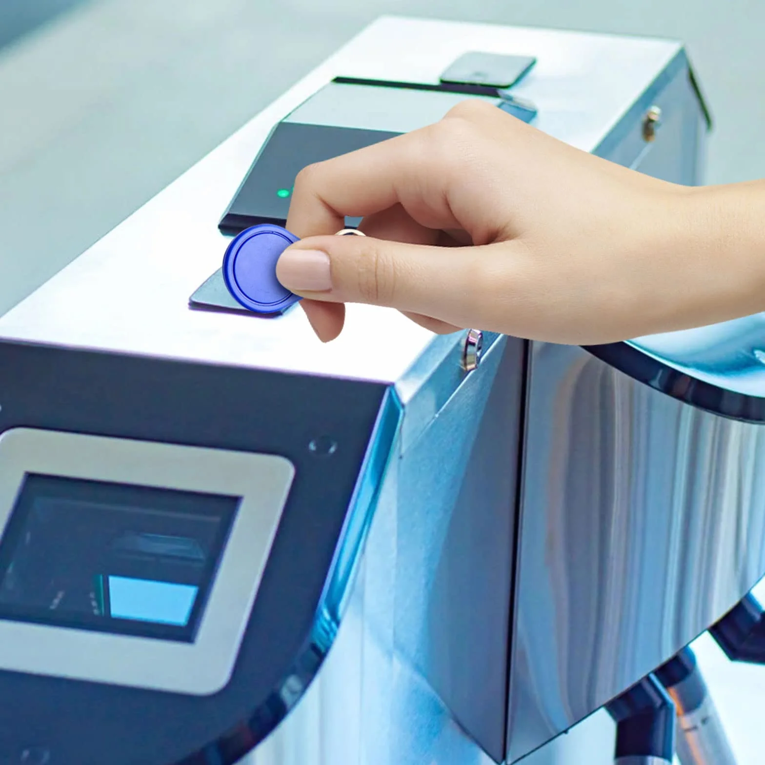 Tarjeta de llave IC RFID proximidad azul 13,56 MHz UID solo lectura llavero Control de acceso