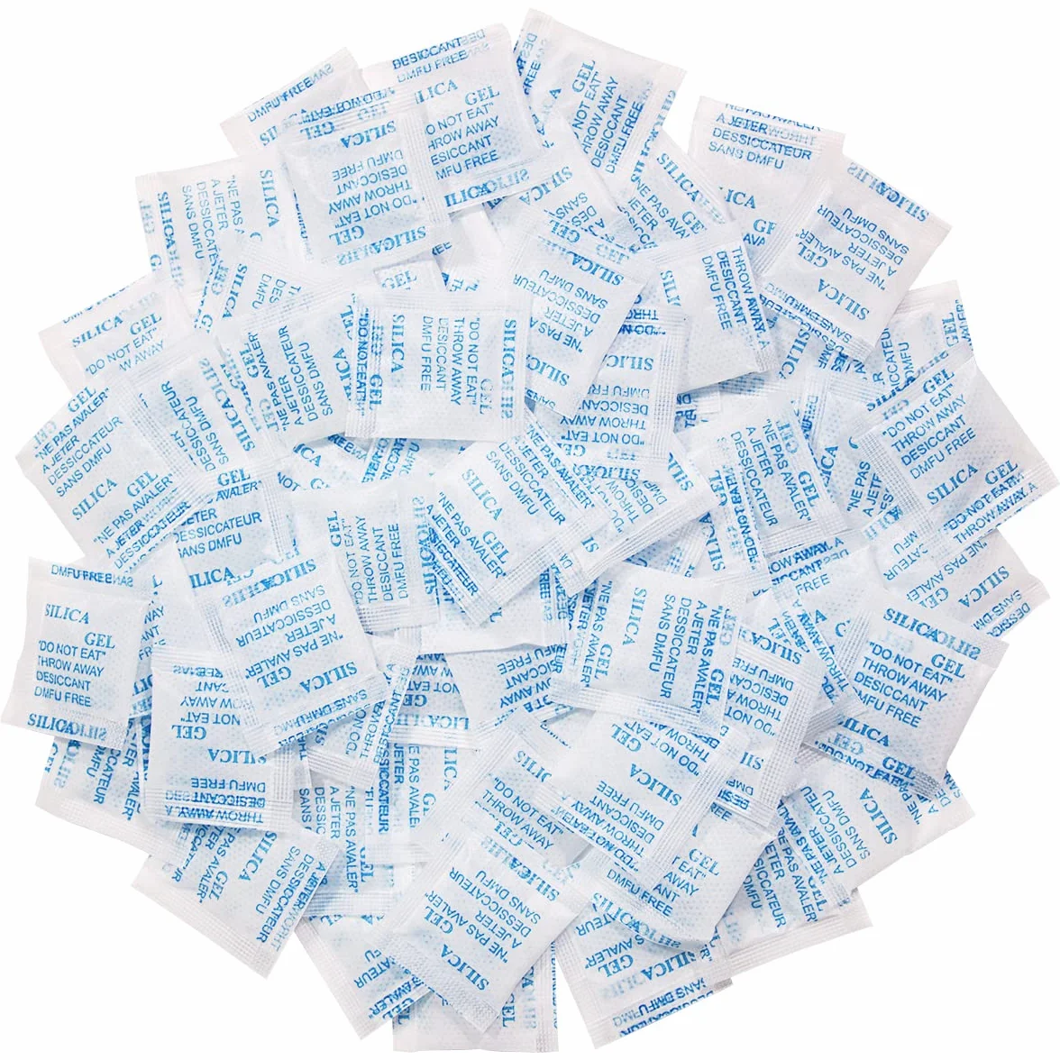 Gel de sílice desecante para almacenamiento de alimentos, 100 bolsitas absorbentes de humedad