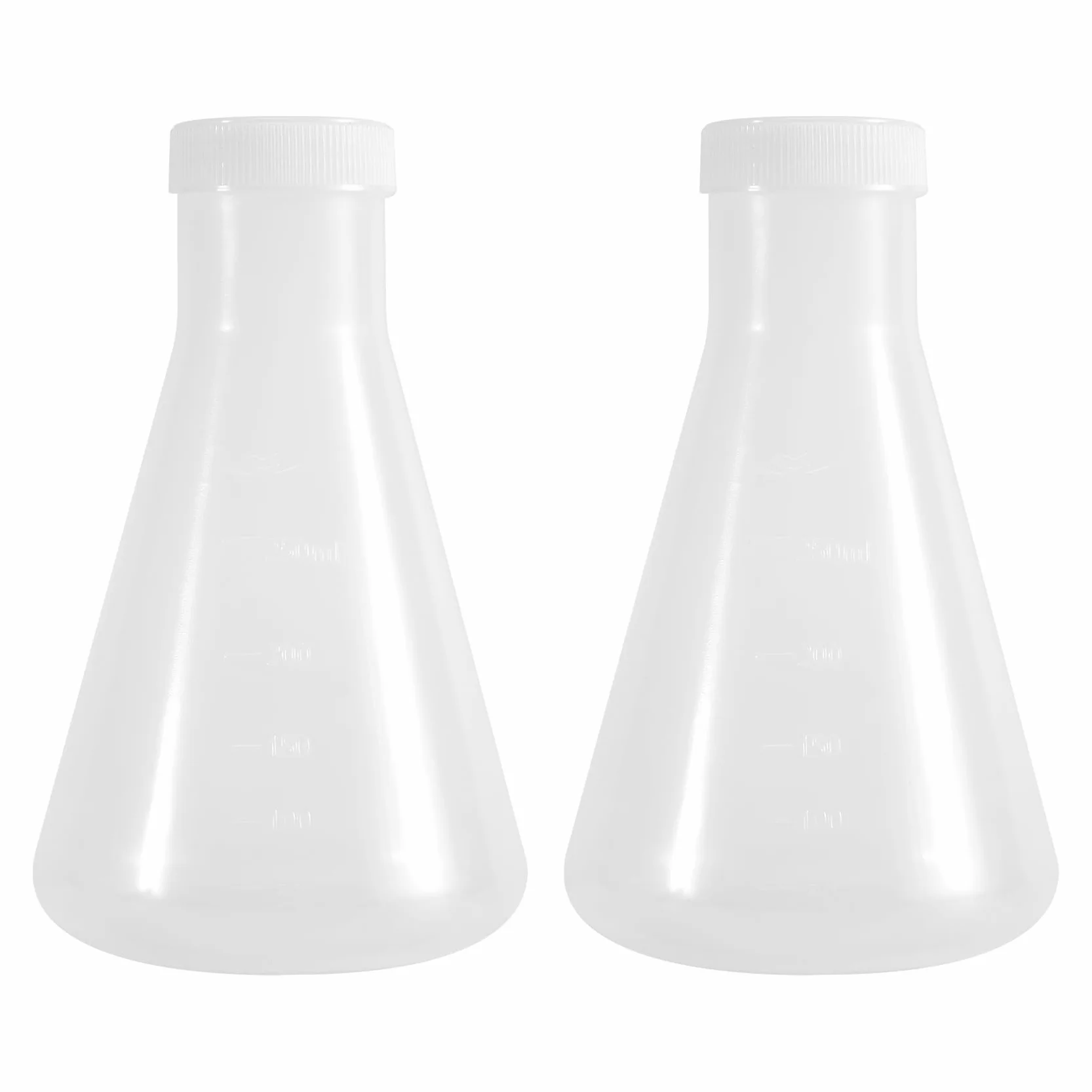 Matraz Cónico Graduado de Laboratorio 250 ml Plástico Pared Gruesa