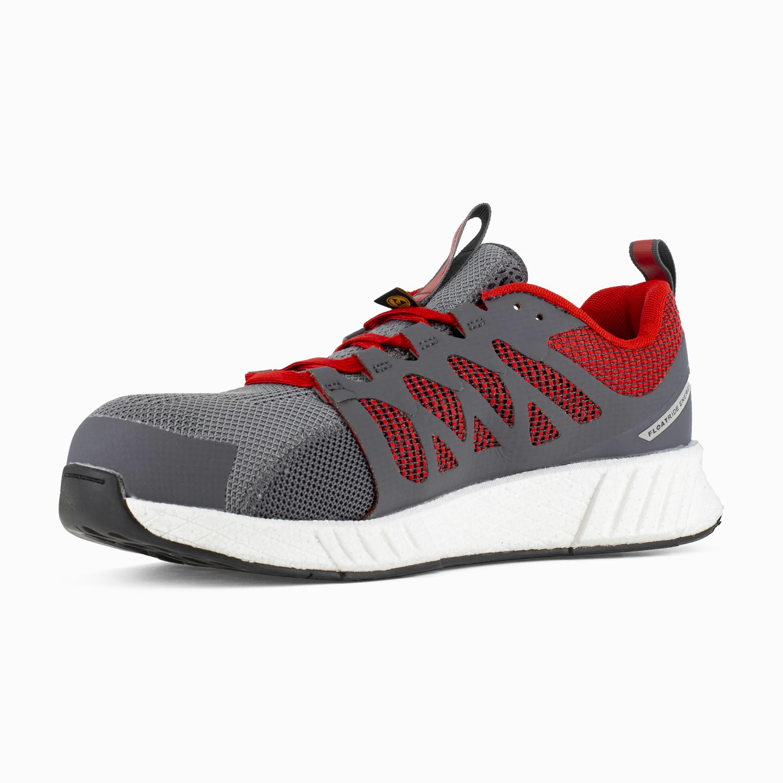 Reebok - Chaussures de sécurité Basses Grise et Rouge en Maille Nylon embout Composite S1P SRC ESD 41 Gris/Rouge