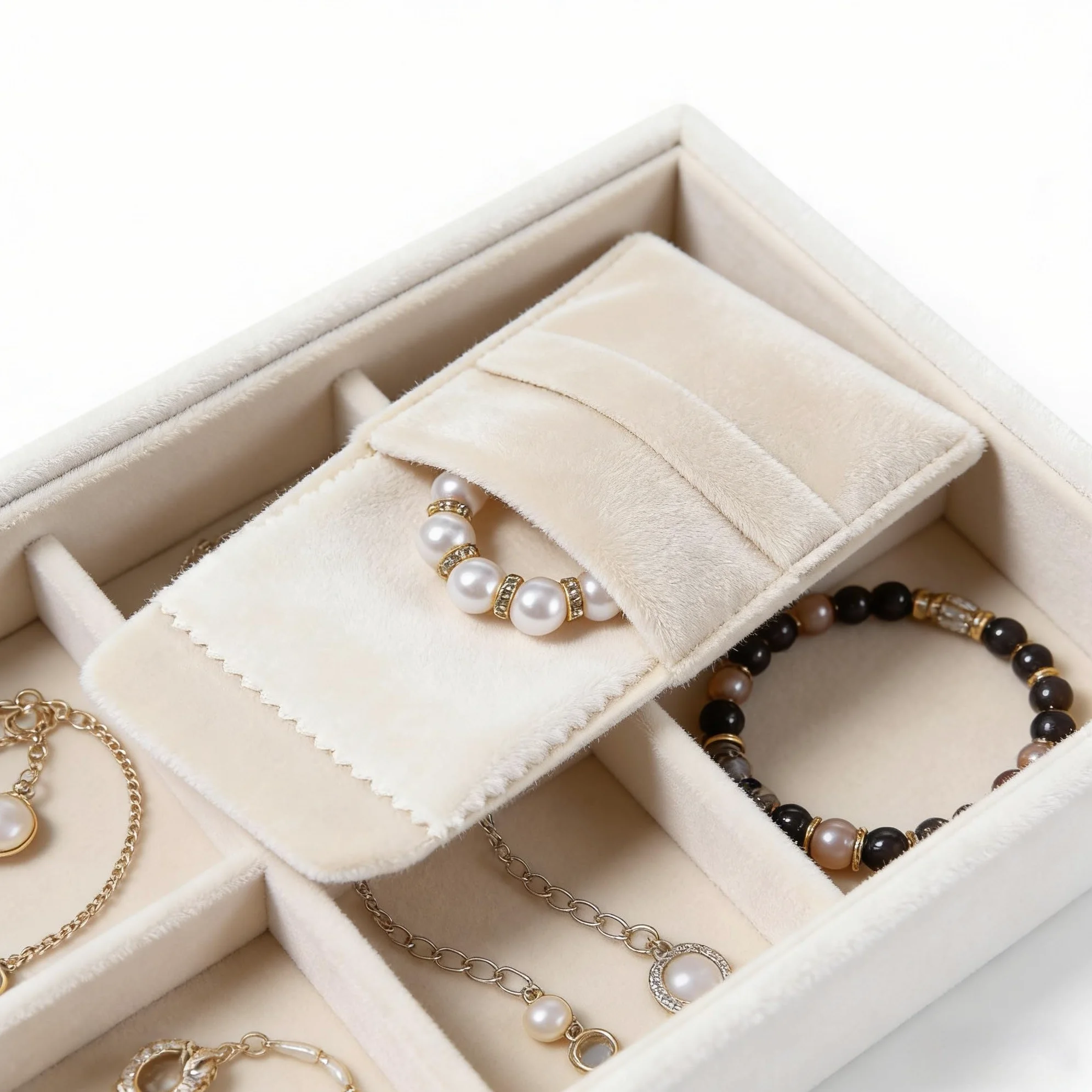 120 bolsas de microfibra para joyas con correa fija segura para almacenamiento de joyas pequeñas, organizar anillos, aretes, collares y accesorios finos