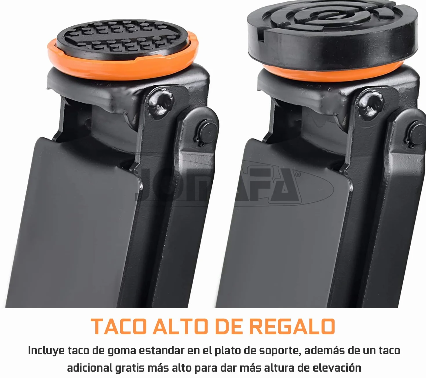 Gato Hidraulico Doble Piston Bajo Perfil 3.5 Ton con Caballetes 3 Ton