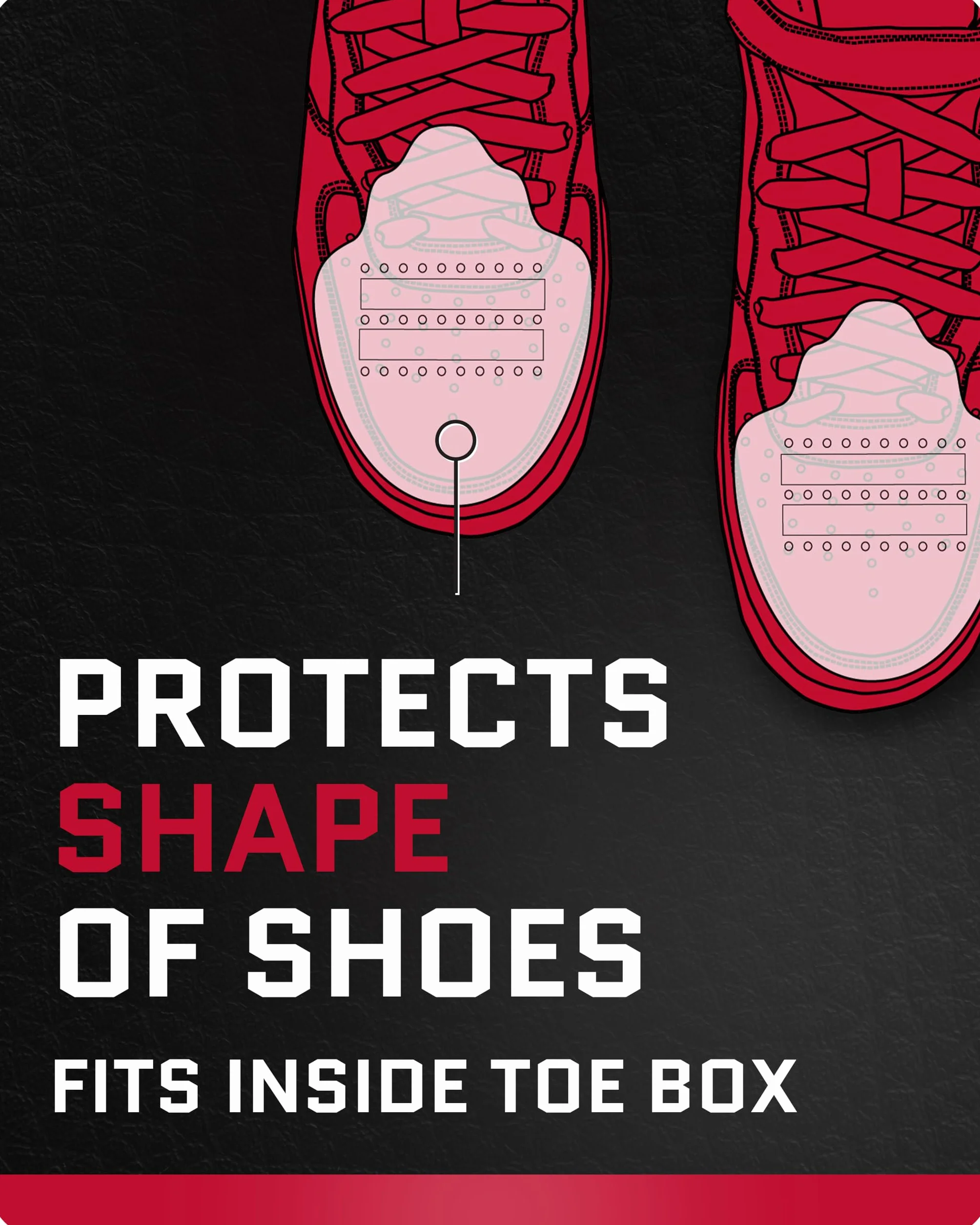 Forcefield Protector antiarrugas para dedos de los zapatos