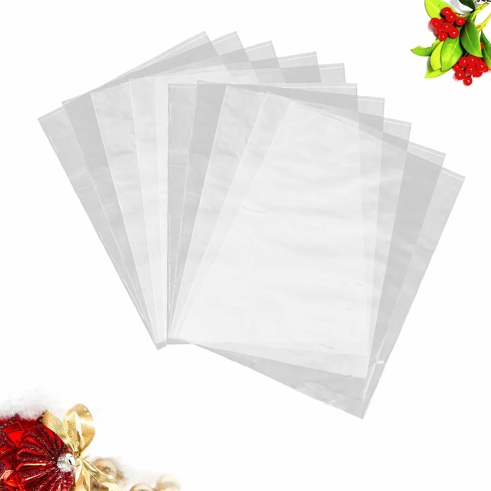 HEALLILY Bolsas Retráctiles Transparentes PVC 100 Unidades 9.84x11.11 Pulgadas Envoltura Termoretráctil