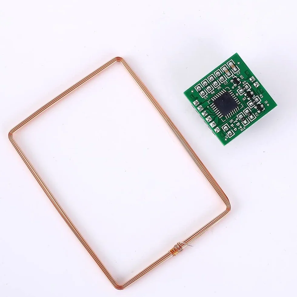 DONGKER Módulo de lector RFID 134.2KHZ sin contacto con antena ISO 11784/85