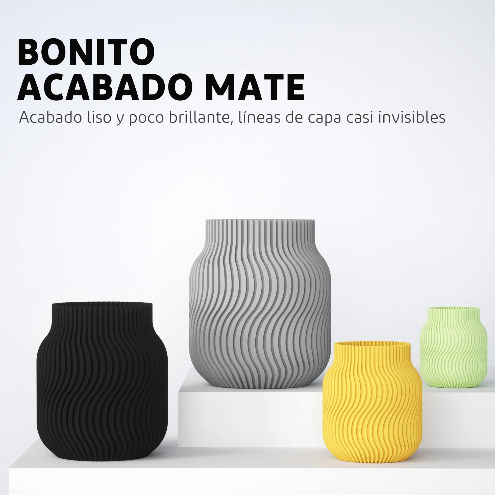 ELEGOO Filamento PLA MATE 1.75mm 1KG Beige para Impresora 3D Precisión Dimensional +/- 0.02mm
