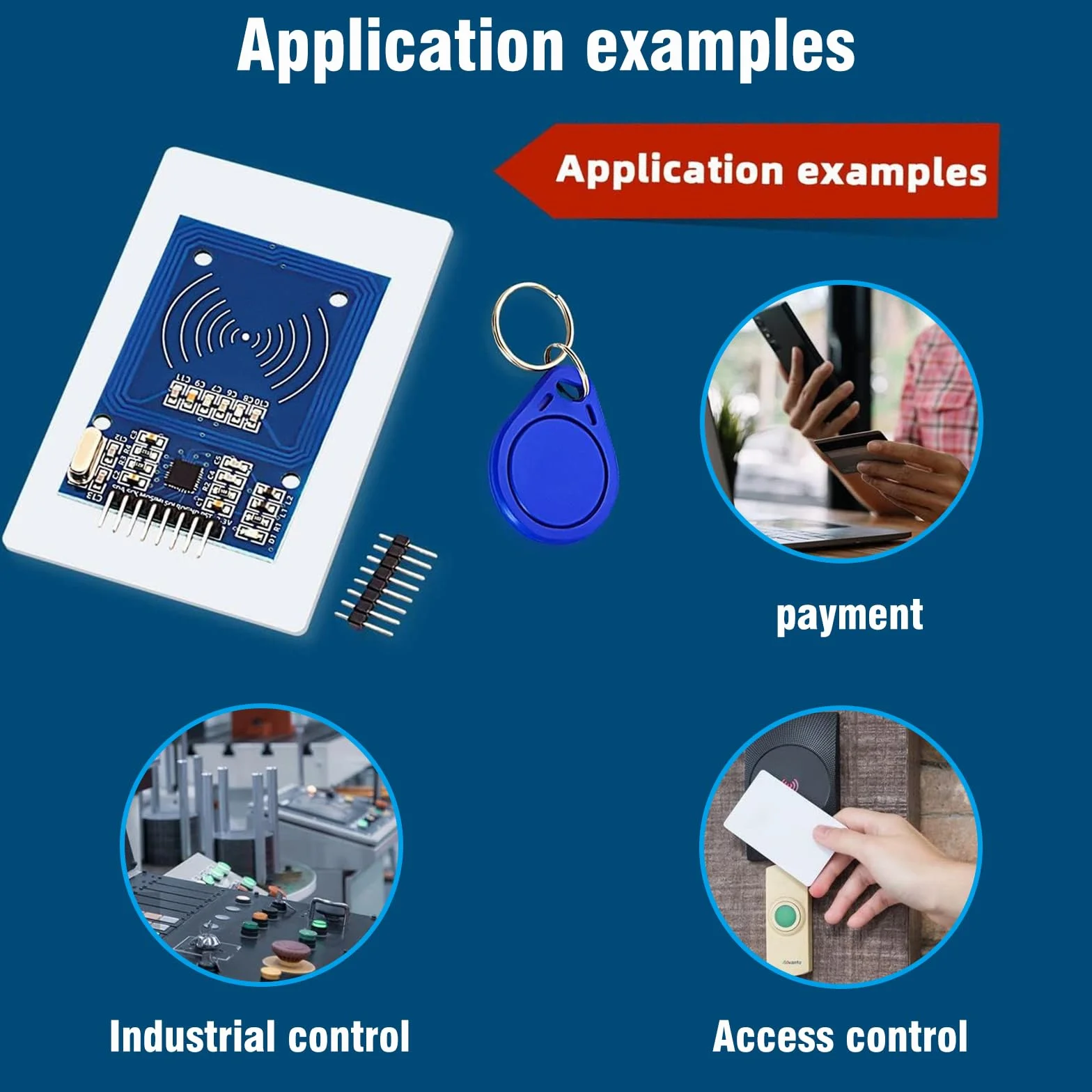 Kit RFID 2 Piezas Módulo Sensor Tarjeta IC 13,56MHz Compatible con Arduino