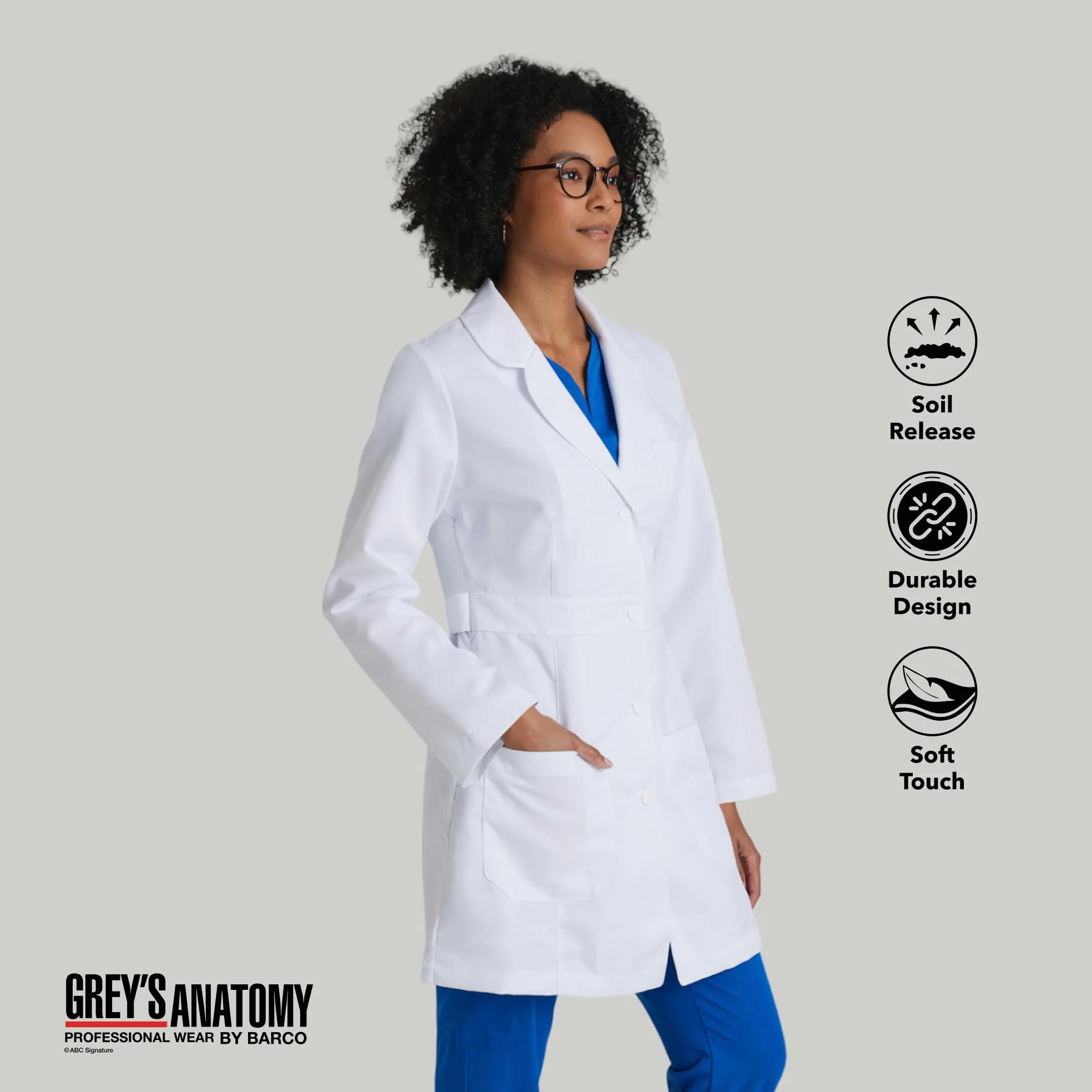 Grey's Anatomy 4481 34" Women's Lab Coat White L