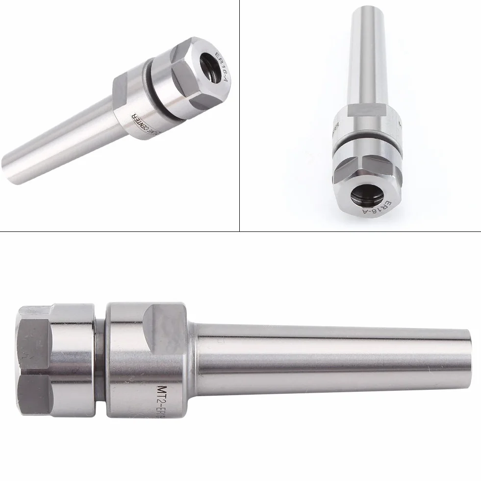 Akozon CNC MT2-ER16-50 MT2 Holder M10 Taper Collet Holder Herramientas de fresado