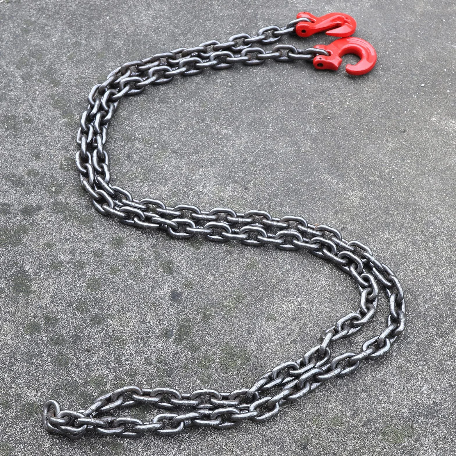 Cadena colgante de 1 hebra, 8 mm, resistente al desgaste, antialtas temperaturas, herramienta de elevación 3 m