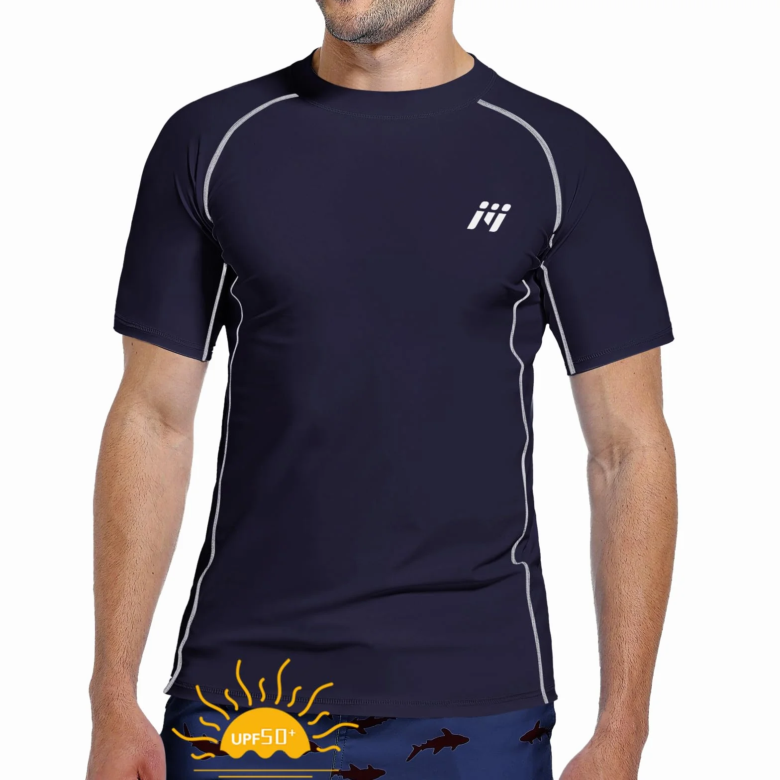 MEETWEE Camiseta Natación Hombre UV UPF 50+ Manga Corta Larga Rash Guard Protección Secado Rápido Surf Verano