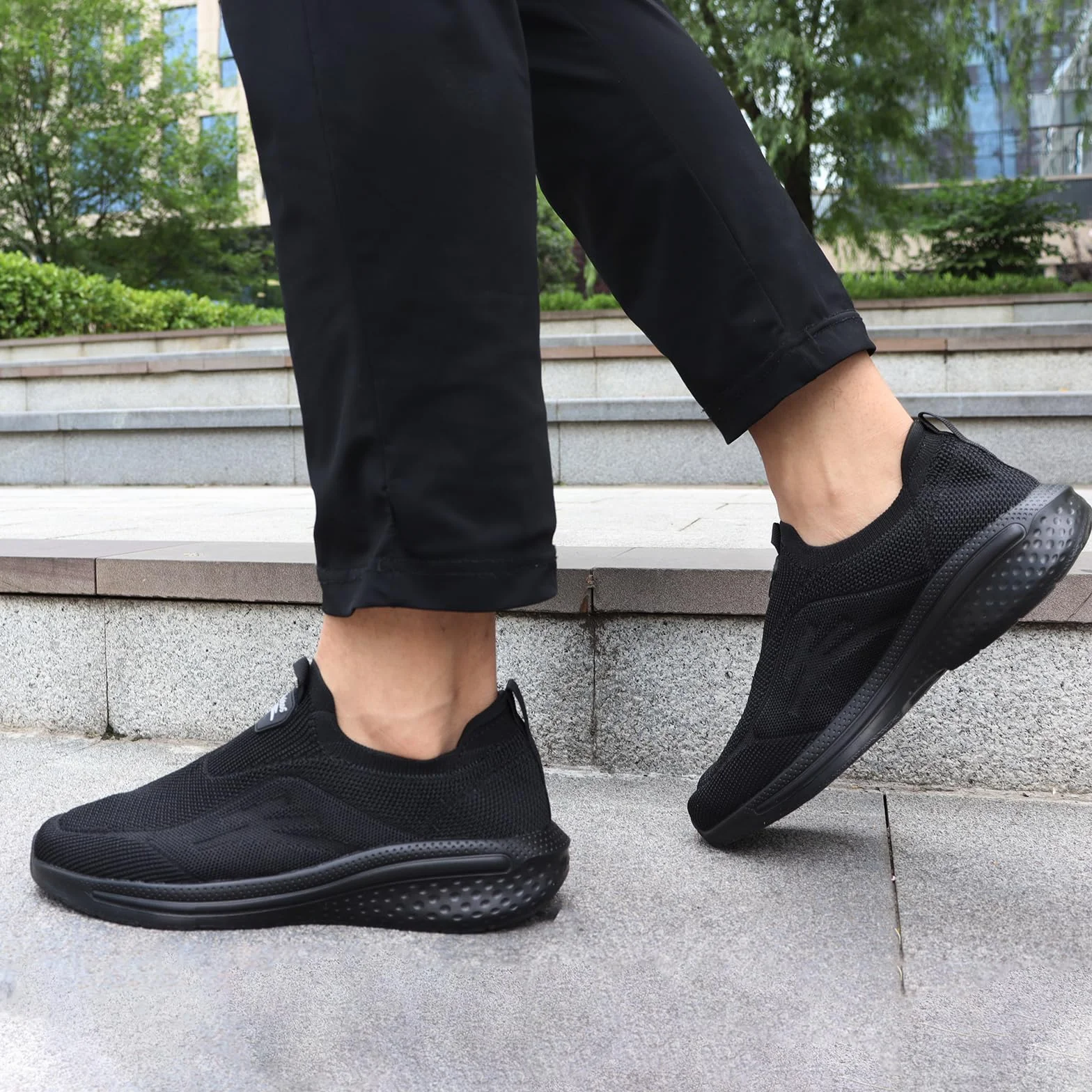 Giniros Zapatillas de Deporte Slip On Zapatillas Running Hombre Correr Jogging Caminar Bambas Gimnasio Fitness Atlético Tenis Trabajo Sneakers Ligeros Transpirables Zapatillas Deportivas Hombre