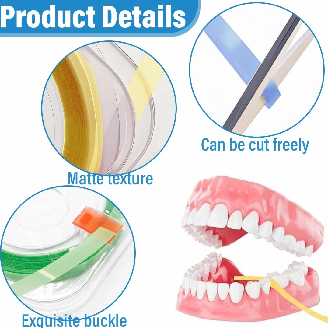 Papel De Lija Dental 3 Volúmenes, Tiras De Pulido Intersticial, Para Blanqueamiento Dental