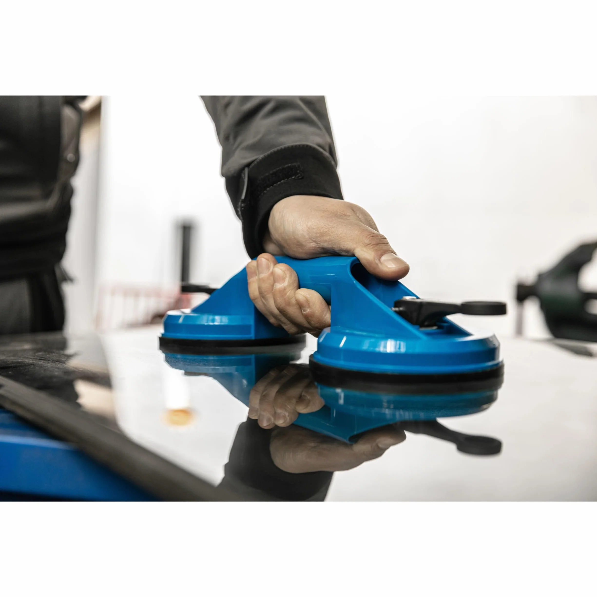 Högert Technik Elevador de succión resistente Doble ventosa 80 kg
