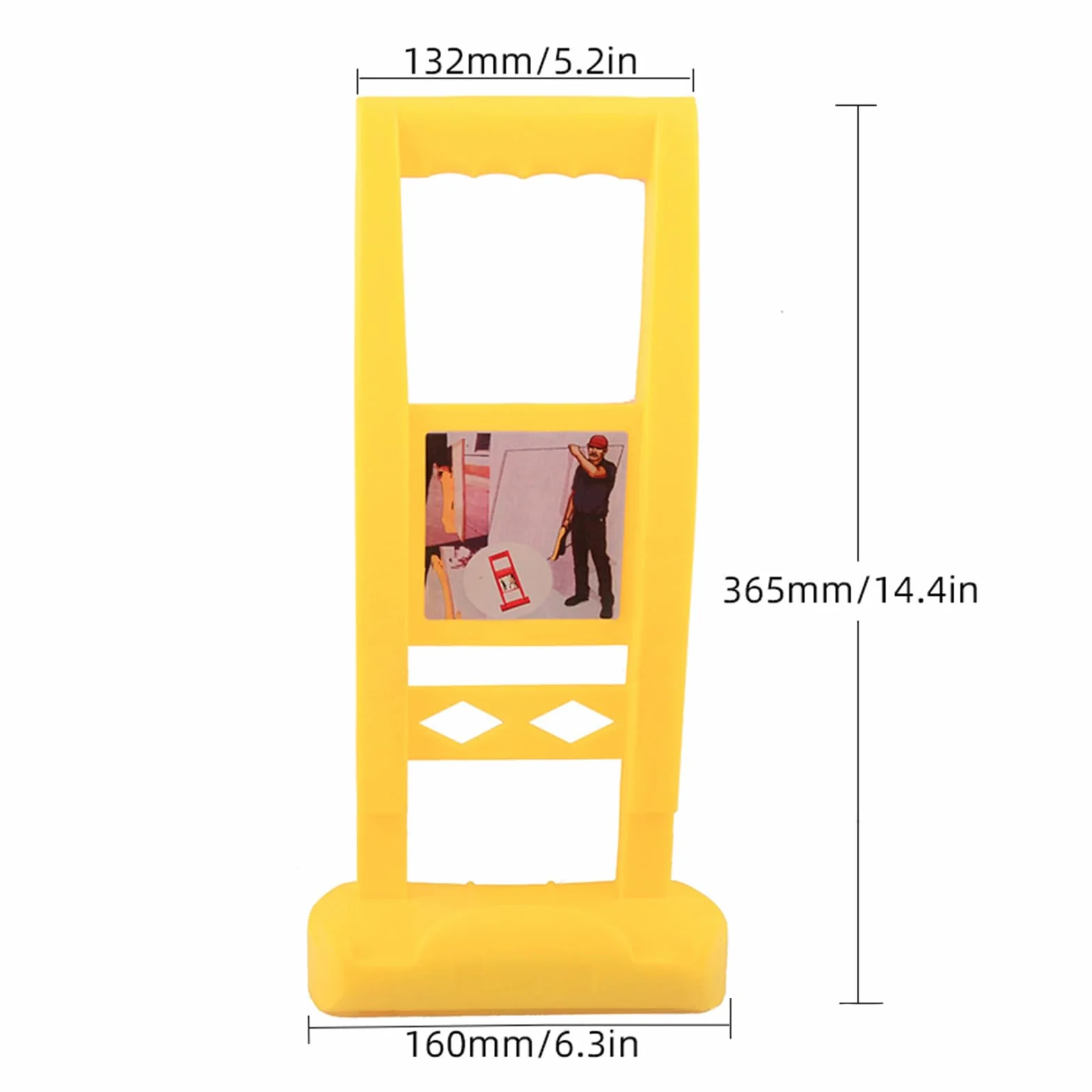 Portador De Madera Contrachapada 36,5x16,5x7,1 Cm Herramienta Elevadora Paneles Yeso