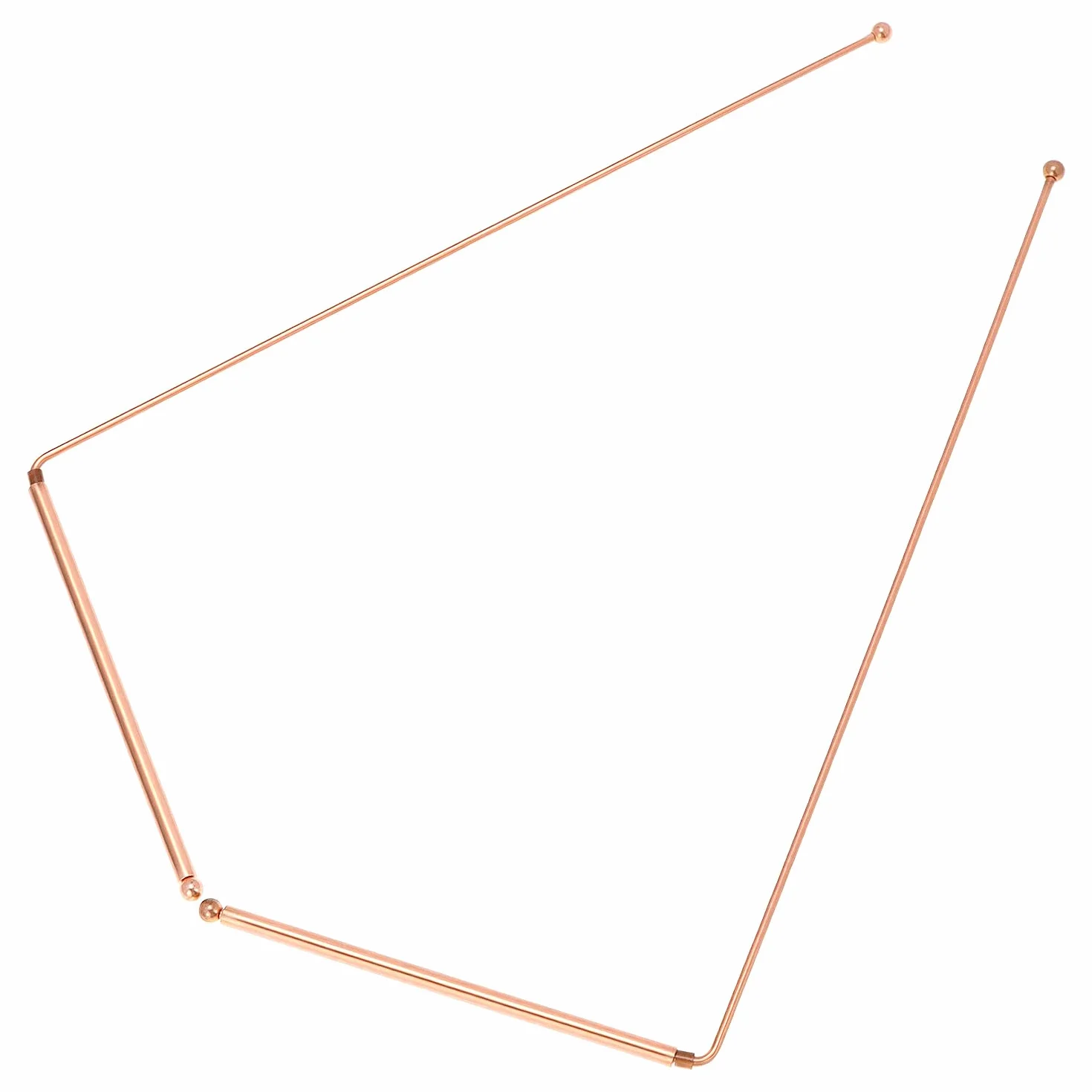 QWORK® Juego de varillas de radiestesia de cobre puro 99,9% 2 piezas para detección de agua