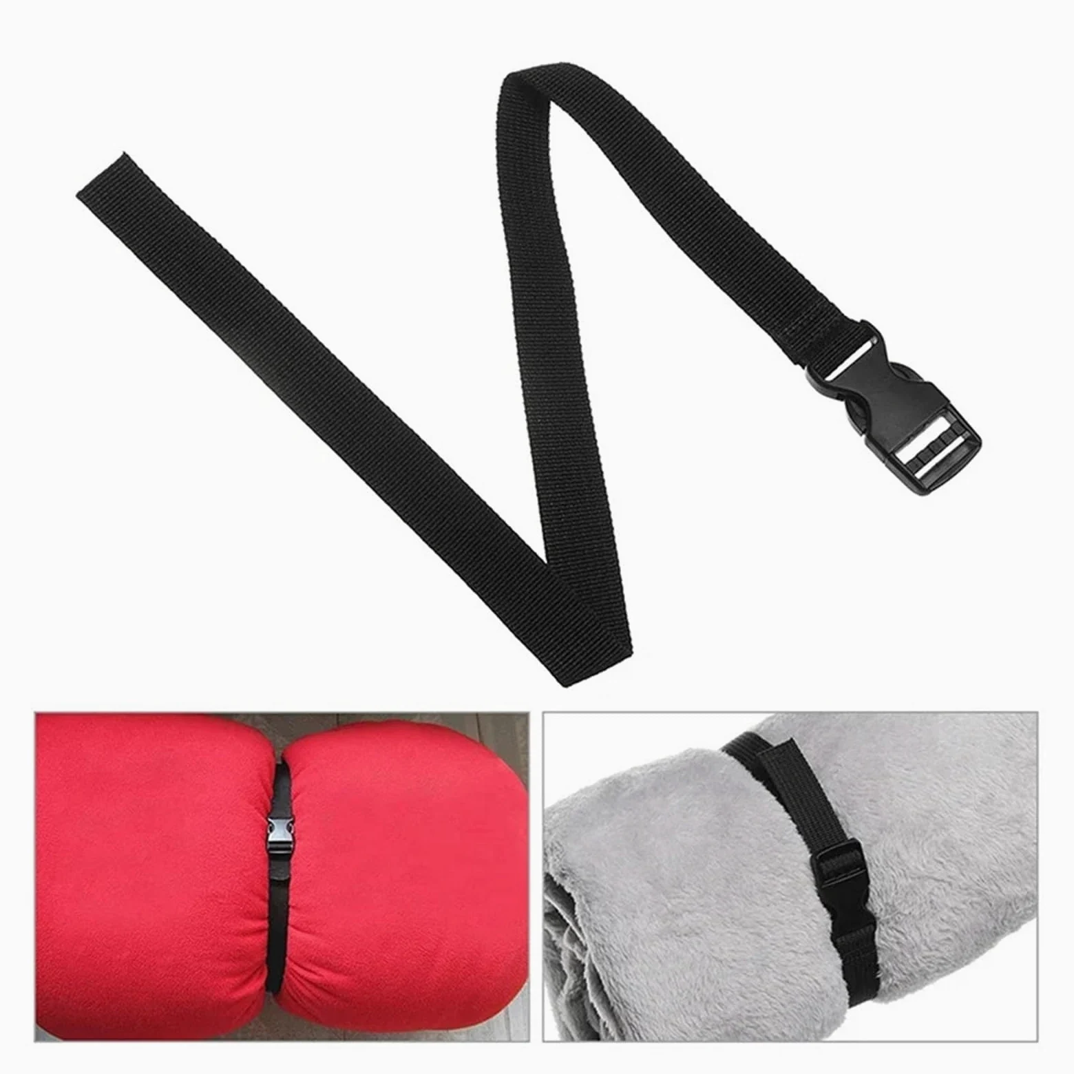 Correa de Amarre Carga Nailon Negro for Viaje, con Hebilla Leva, Kit, Herramienta for Acampar al Aire Libre(0.5m)
