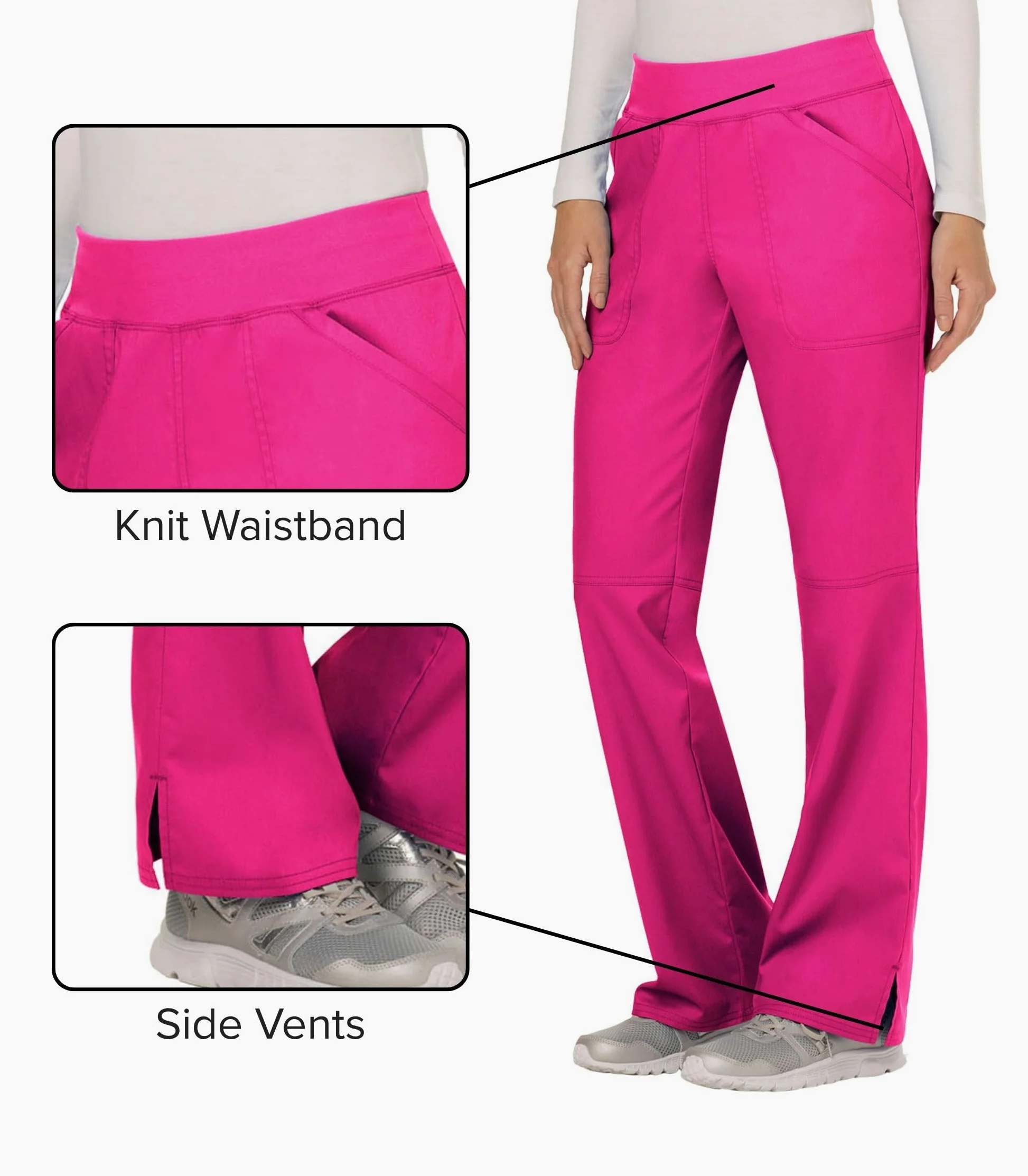 CHEROKEE Mid Rise Straight Leg Pull-on Pant - Pantalones Mujer