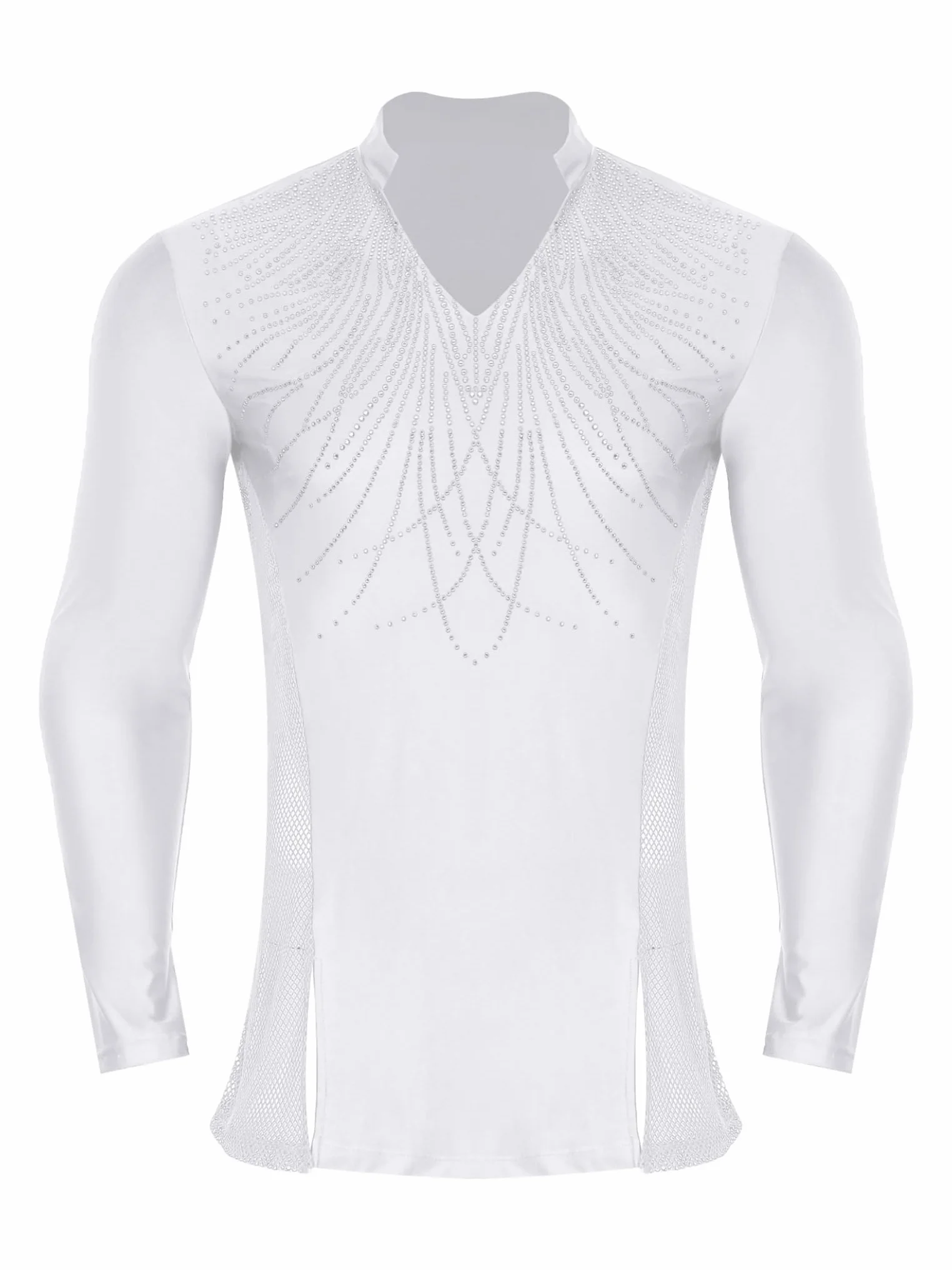 Camiseta de manga larga para hombre, para danza, patinaje artístico, para danza, para bailar