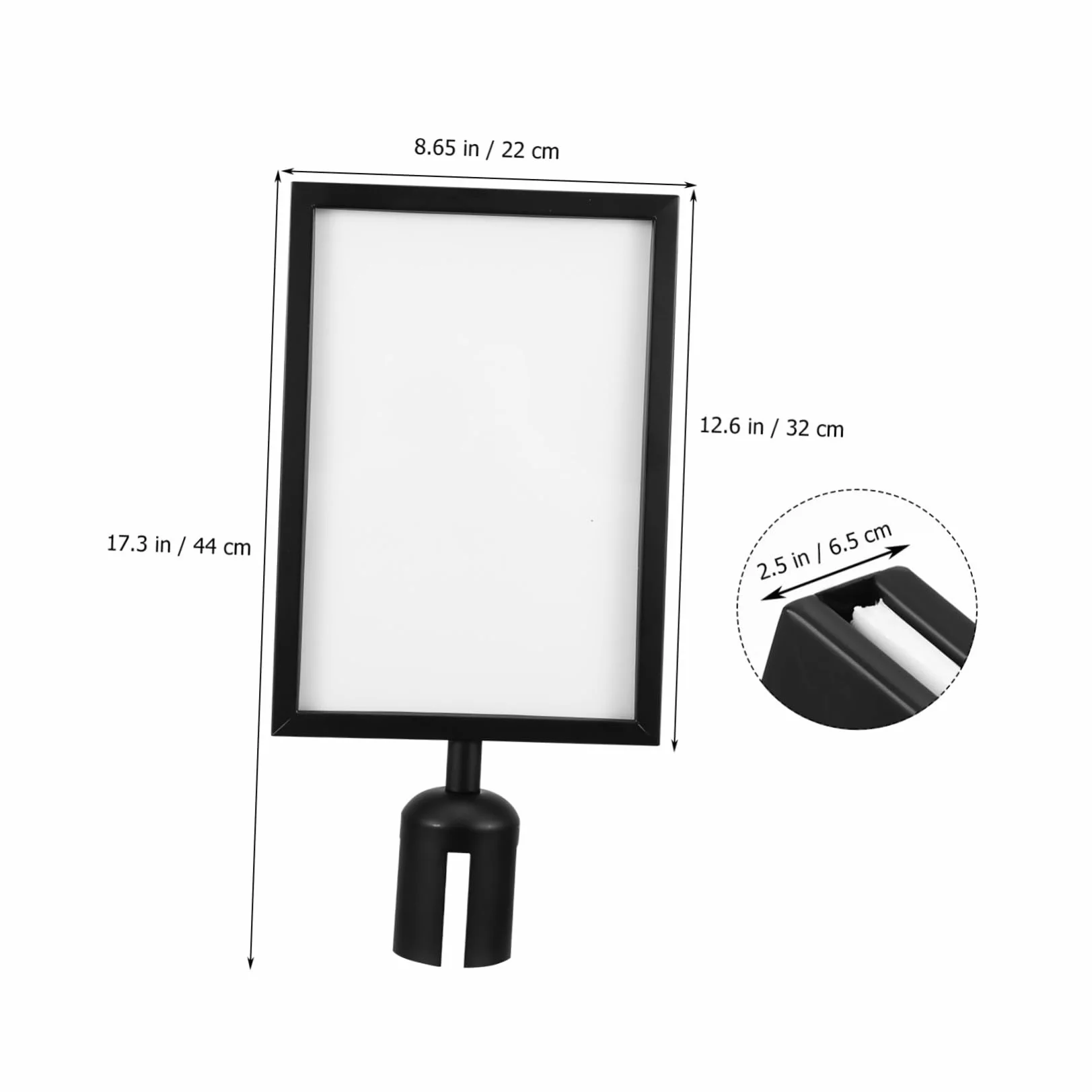 Soporte para Letrero Vertical Comercial de Barrera Retráctil Marco Firme Compatible con Carteles