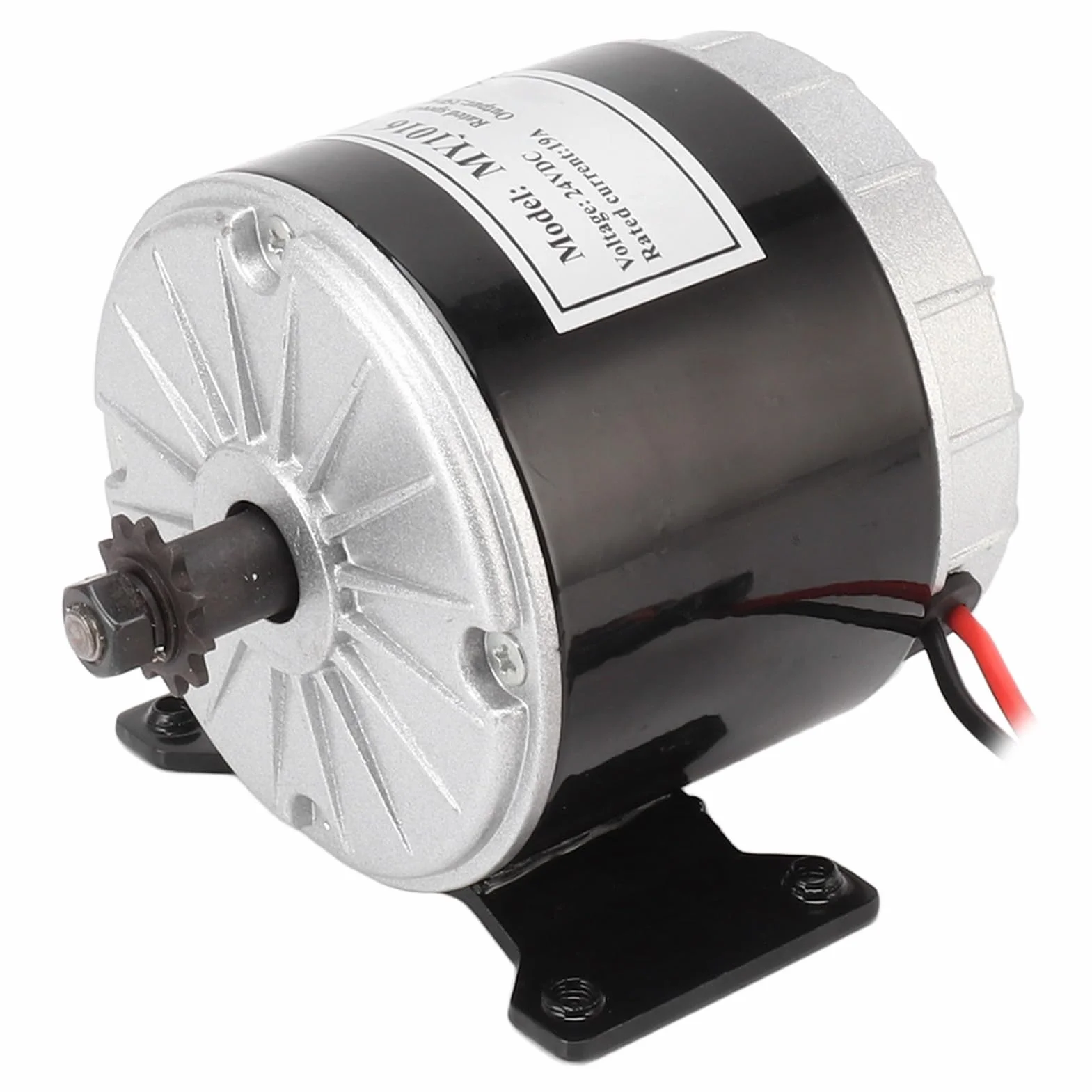 Motor Eléctrico de Reducción de Engranajes 24V 350W 2750 RPM para Bicicleta Eléctrica