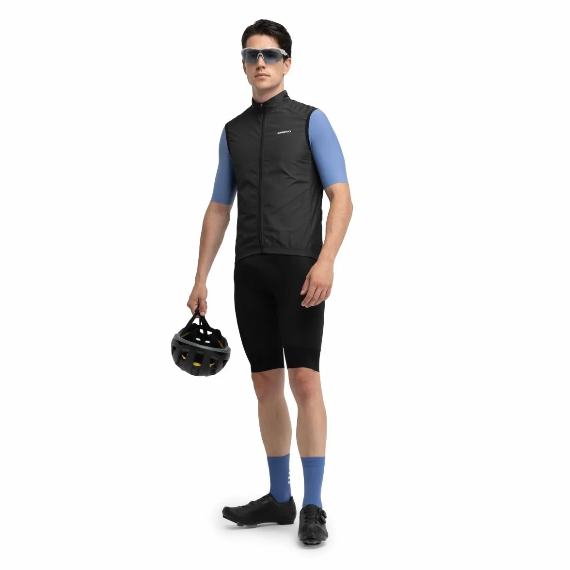SIROKO Chaleco cortavientos ciclismo V1 Blaast Negro