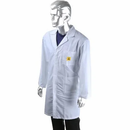 RS PRO Bata de laboratorio unisex, algodón, poliéster, blanco, protección ESD, talla XXL