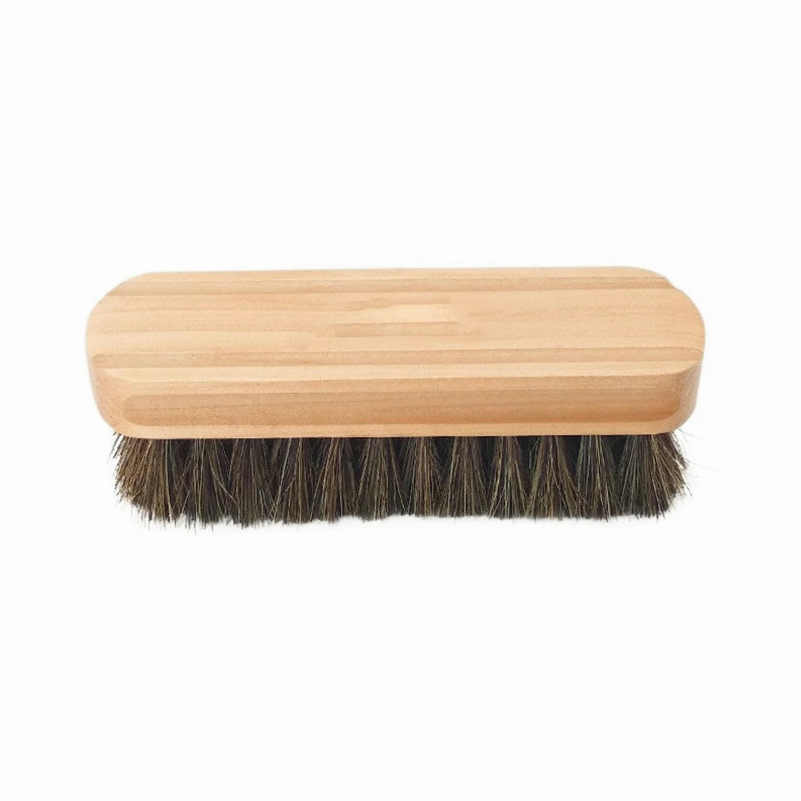 Cepillo de pelo de caballo para pulir y limpiar zapatos, cerdas suaves para eliminar eficazmente el polvo, ideal para el cuidado y mantenimiento de la piel