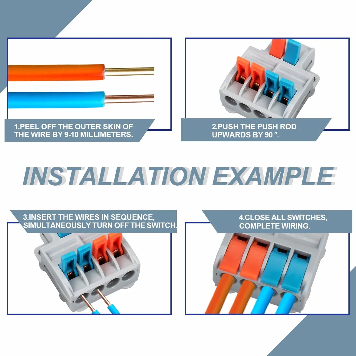 Conector de Cable SPL-42 2 Entradas 4 Salidas 10 uds