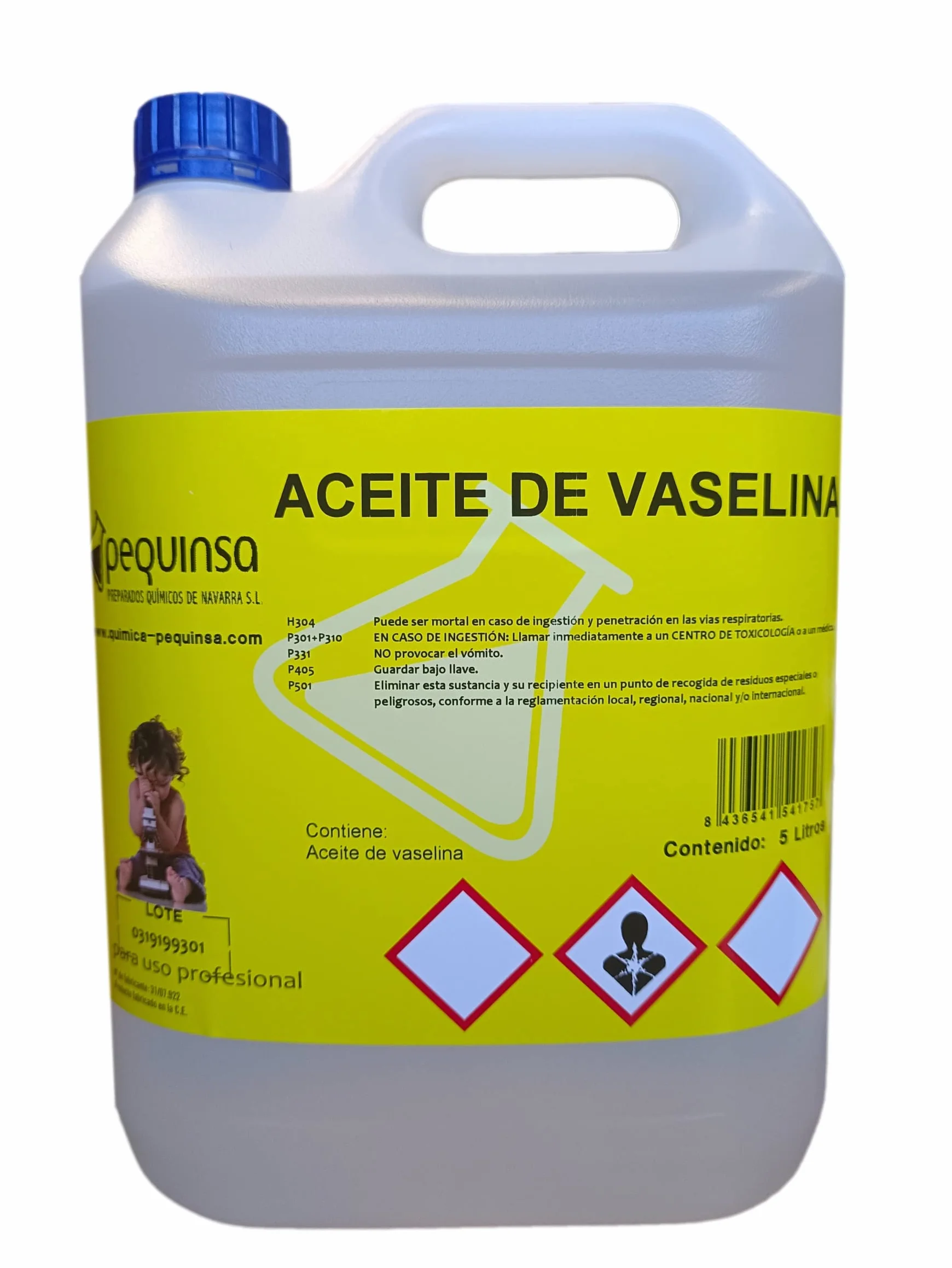 Aceite de Vaselina Alta Pureza 99% 5 Litros