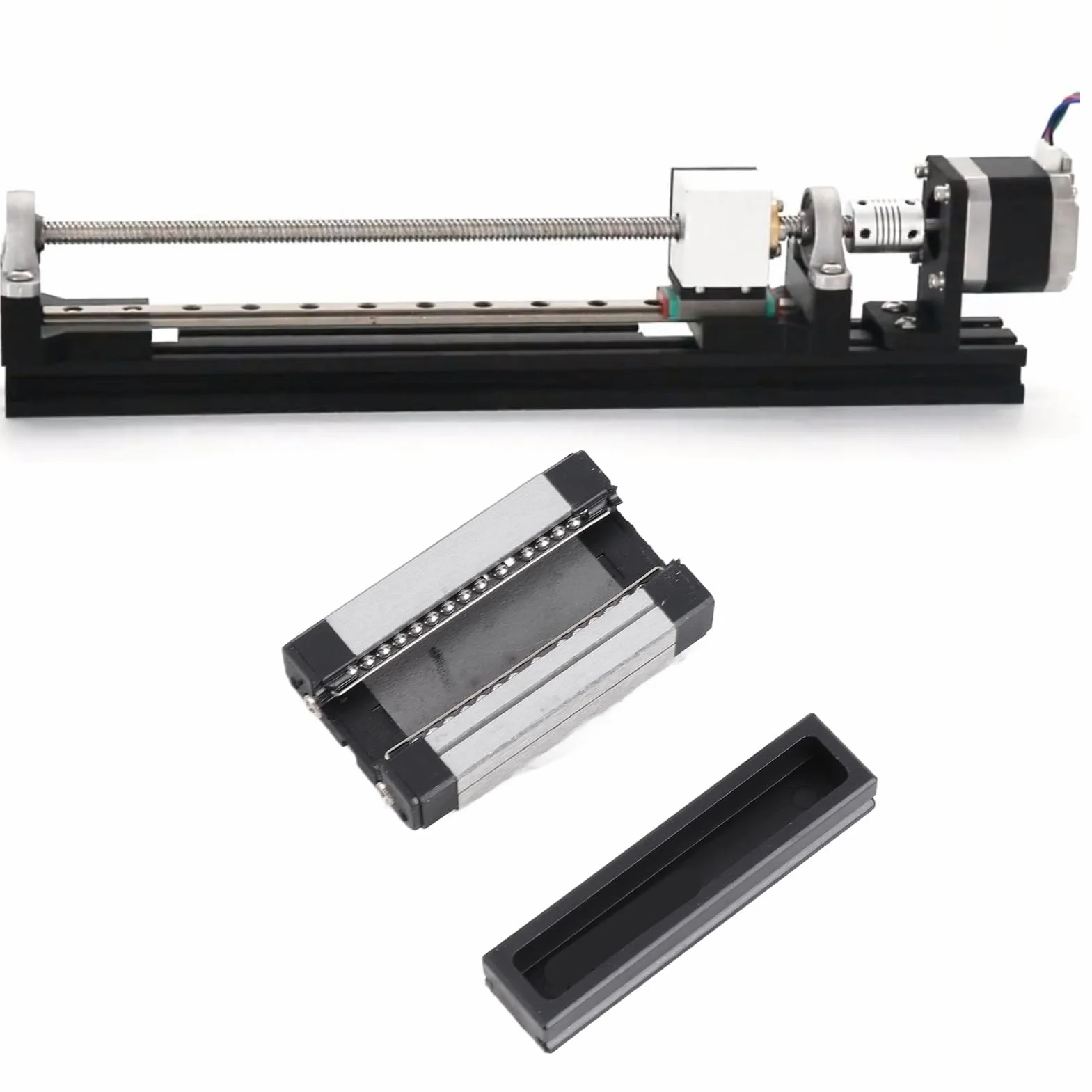 Yosoo Health Gear MGN12 Rail Lineal 300 mm con 2 MGN12H Bloques Carro Negro Acero Inoxidable para CNC