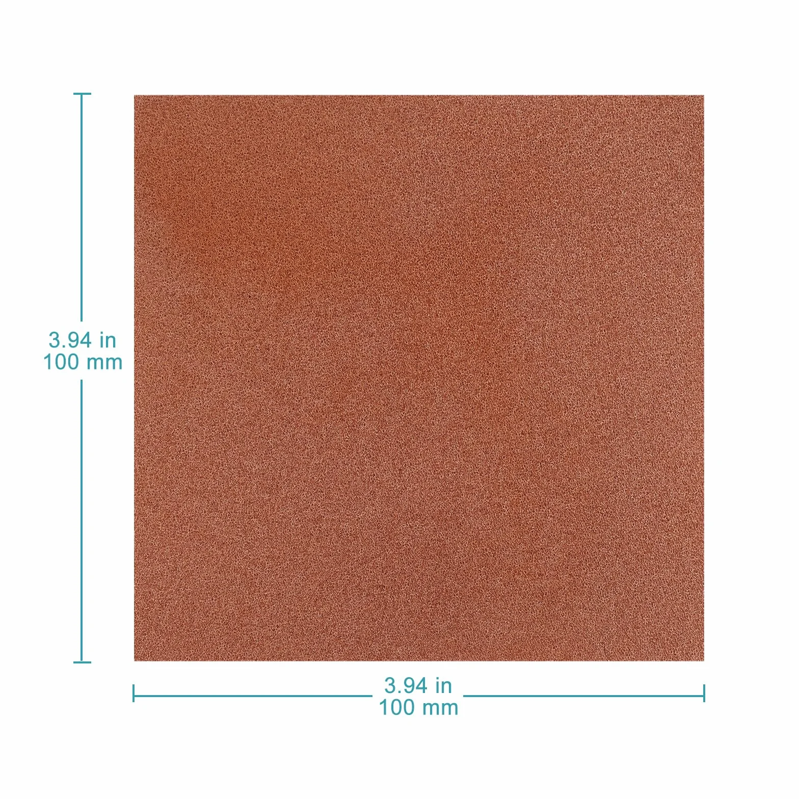 Espuma de Cobre 100x100x2 mm GDMS Material Poroso para Aplicaciones Electroquímicas