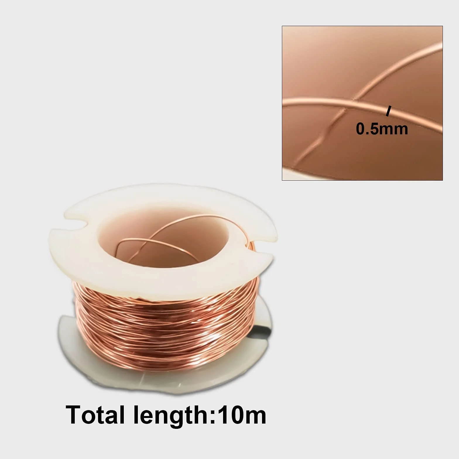 Alambre De Cobre Esmaltado Magnética 10m 0,5mm Bobina Para Hacer Electroimán