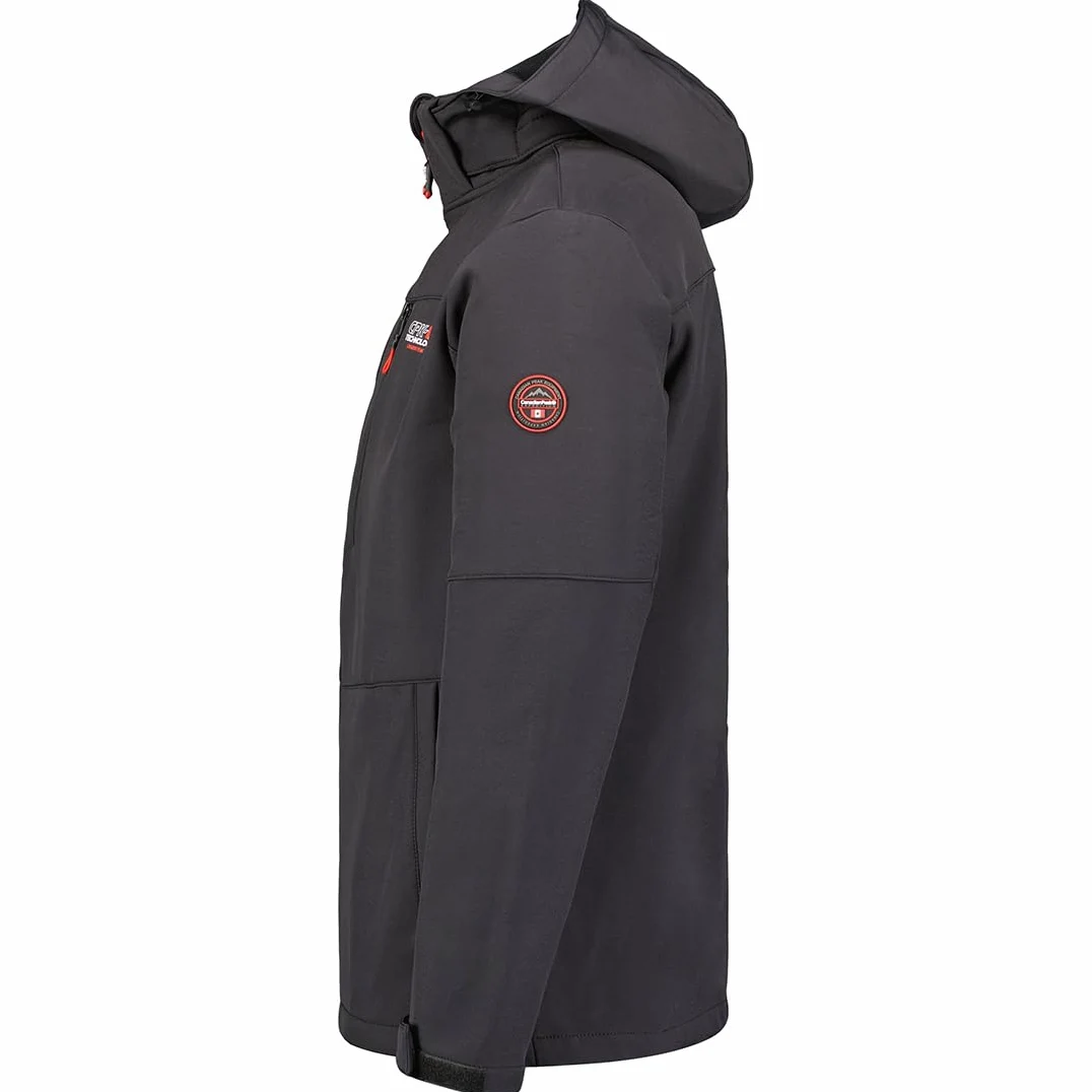 Canadian Peak Timmexeak Men - Chaqueta Softshell Hombre Impermeable Con Capucha - Abrigo Para Hombres Outdoor Cortavientos Resistente - Senderismo Esquí Otoño Invierno Primavera