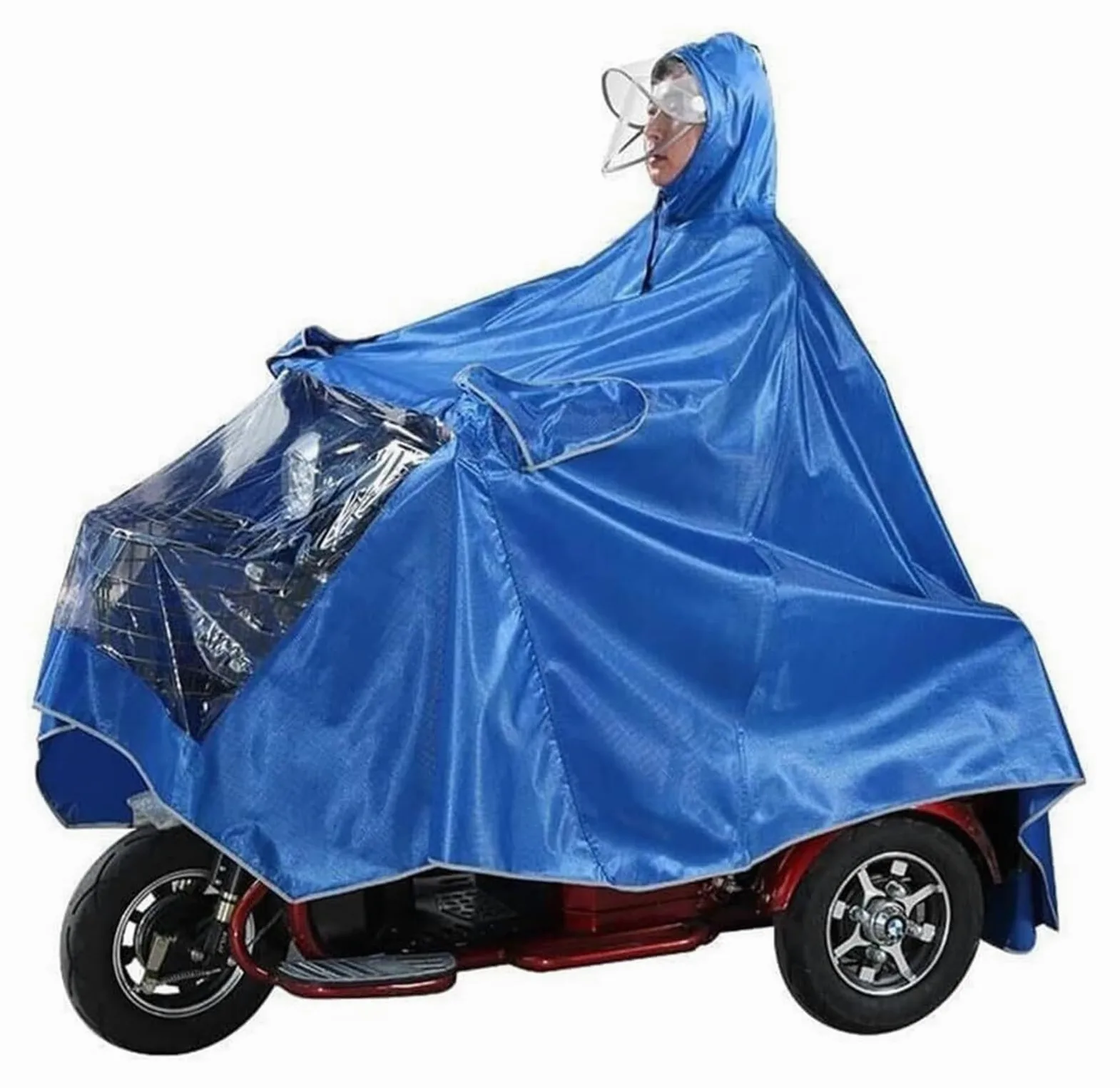 bicicleta eléctrica impermeable， Ponchos, Poncho de Lluvia for Triciclo de Motocicleta de Gran tamaño, Chubasquero Grueso, Poncho for Triciclo de Bicicleta eléctrica Simple/Doble, Scooter for Coche Vi
