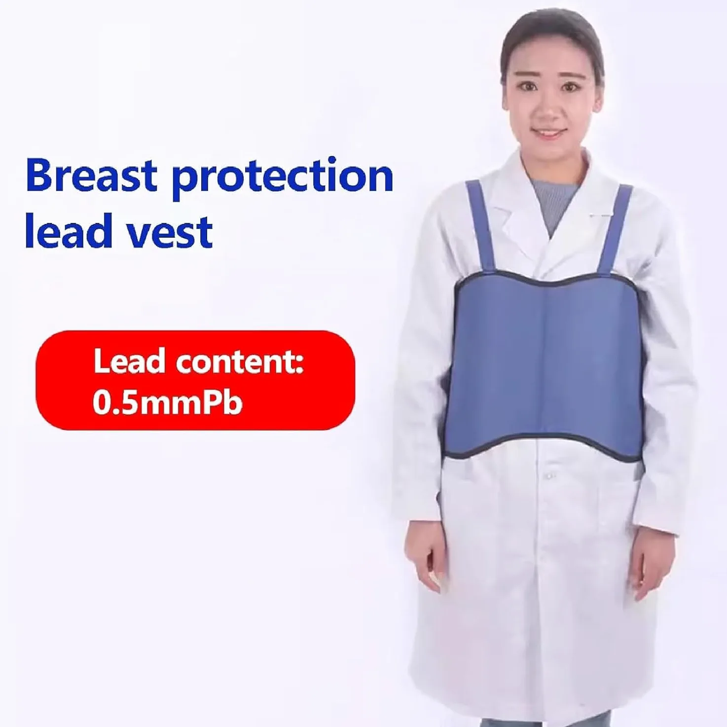 Chaleco de Rayos X de Plomo de Goma, protección de Senos de 0,5 mmpb, Chaleco de Plomo, Traje de protección contra la radiación, protección Completa, Escudo de Rayos X