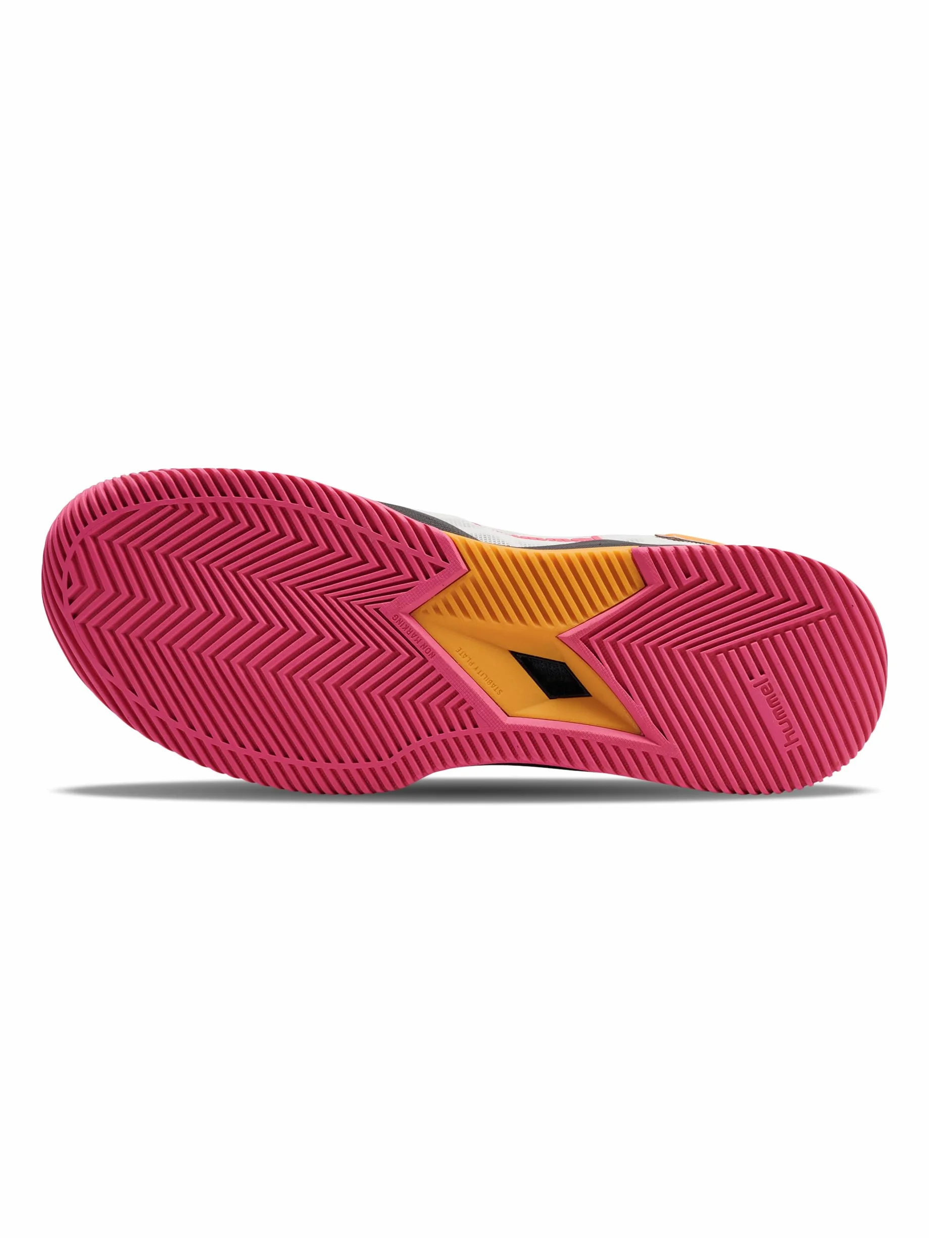 hummel HB TopFlight Pro Zapatillas de balonmano para interiores blanco rosa naranja