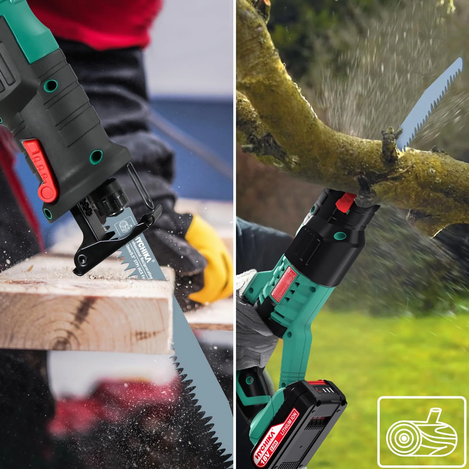 Hychika Hojas de Sierra de Sable para Madera 240 mm, 6 Piezas CRV