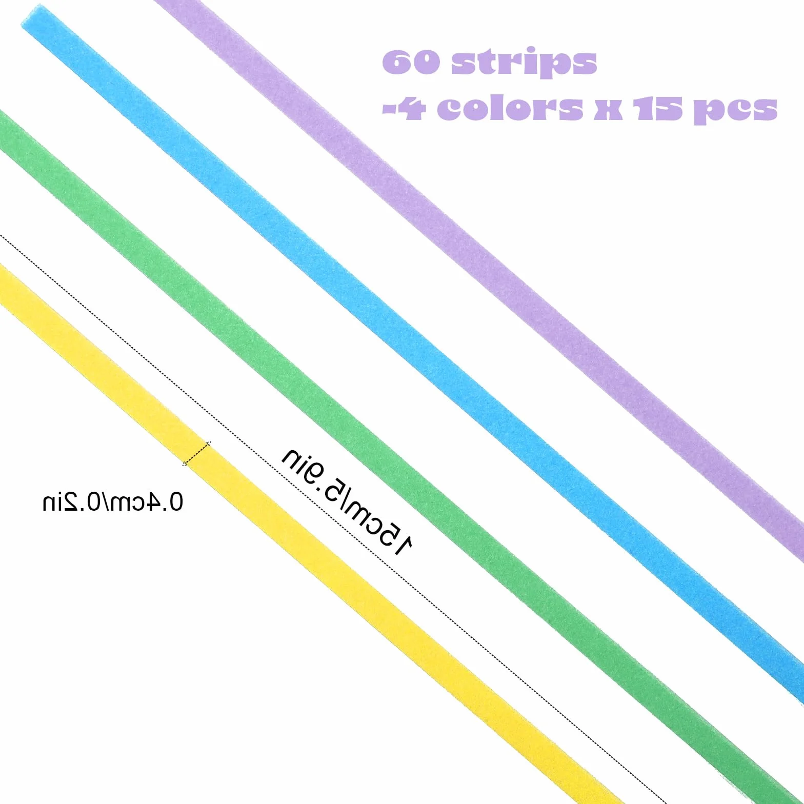 Qianyu 60 tiras de pulido dental, herramienta de lijado dental 4 mm x 150 mm, tiras abrasivas universales