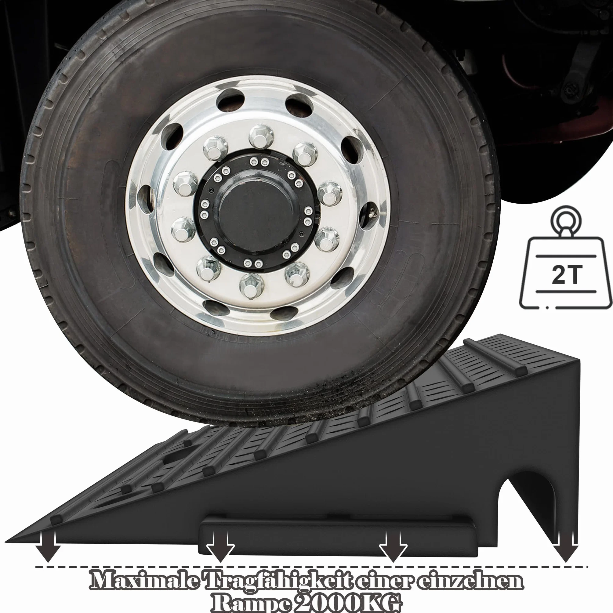 Froadp 2 piezas rampa de bordillo de goma para auto motocicleta vehículo silla de ruedas