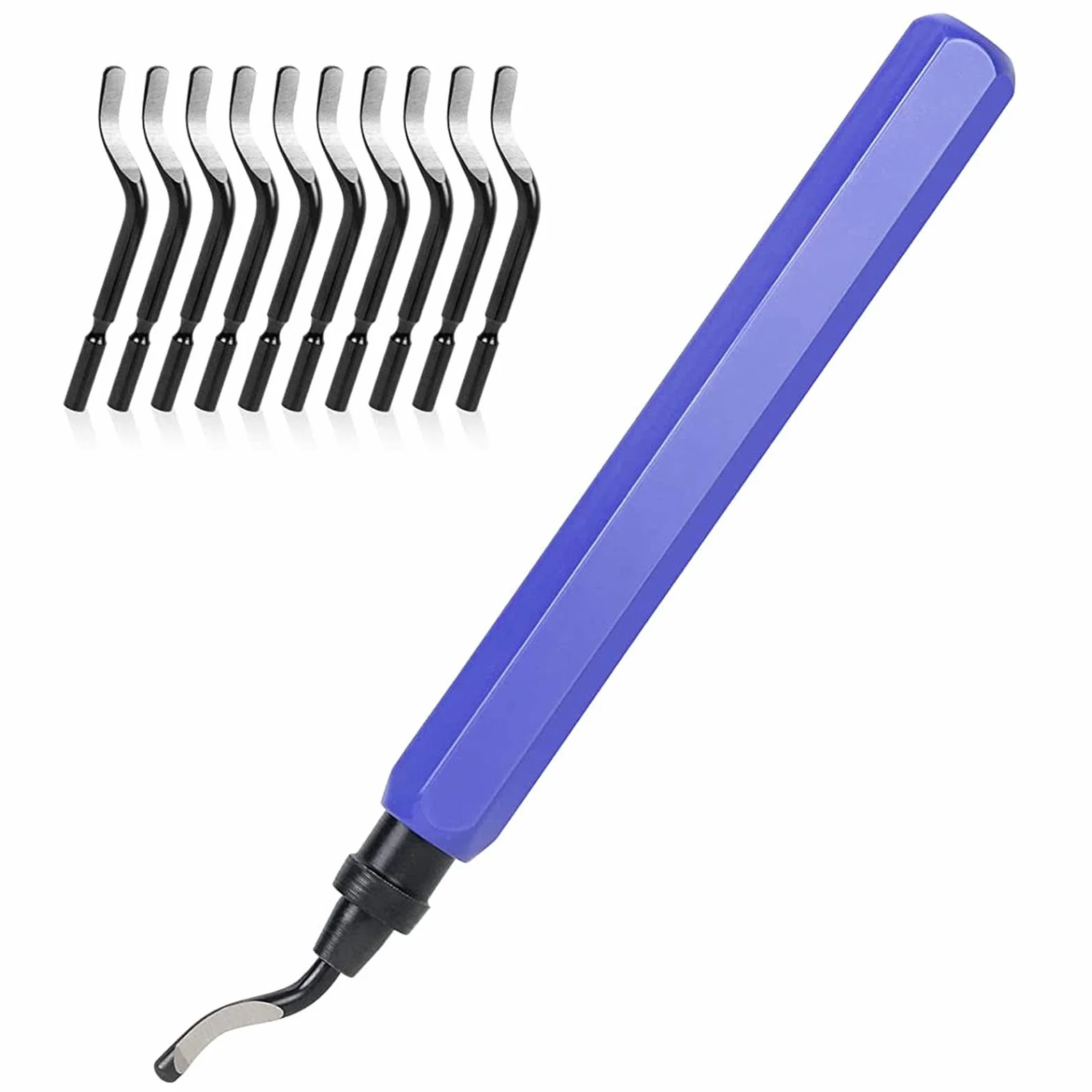 flintronic Desbarbador Metal 11 pcs Herramienta Desbarbadora 360° Giratorio Quita Rebabas Acero Plástico Aluminio Cobre