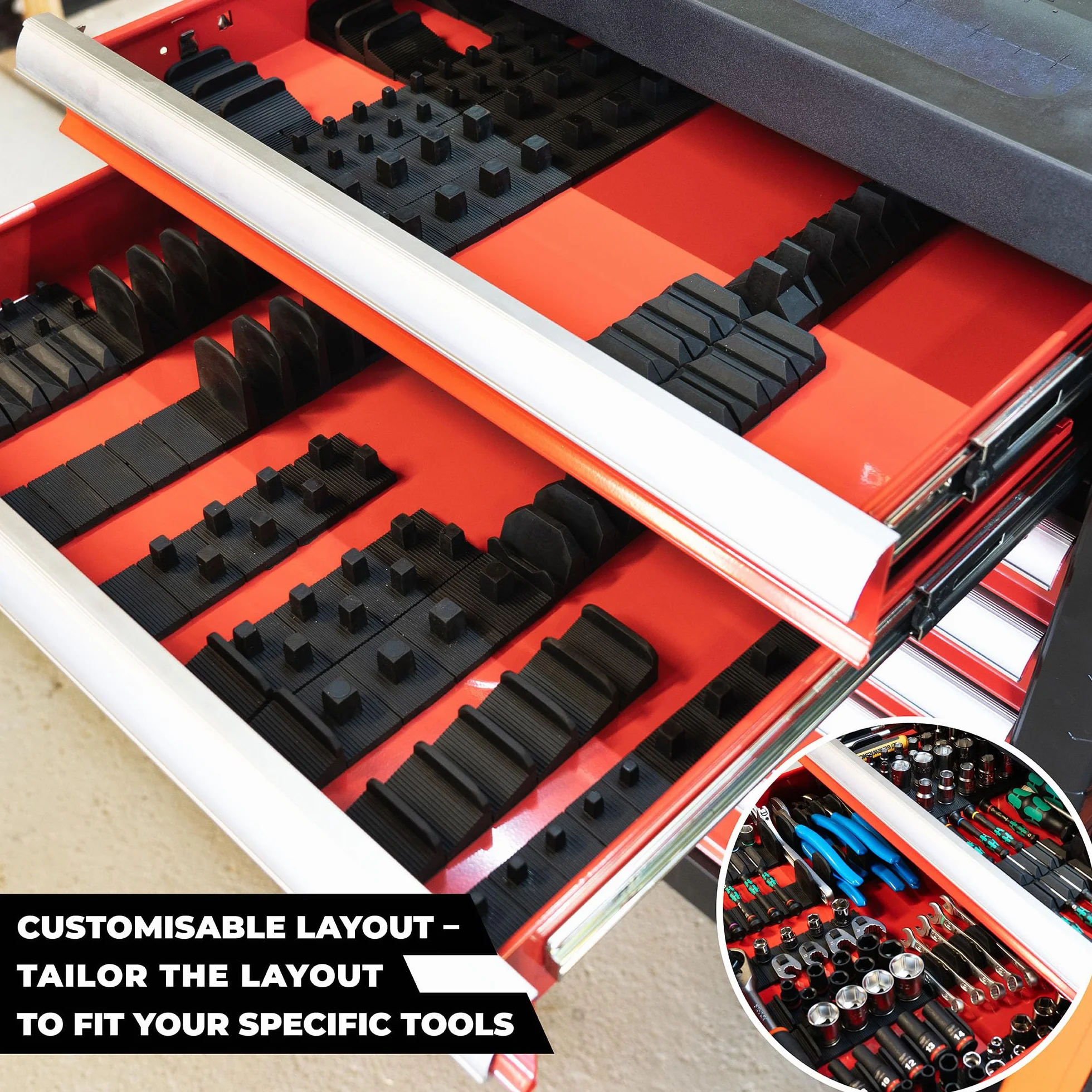 StealthMounts Cajón Colmena Destornillador de precisión 10 Unidades Organizadores modulares Caja de Herramientas TPE Moldeado por inyección