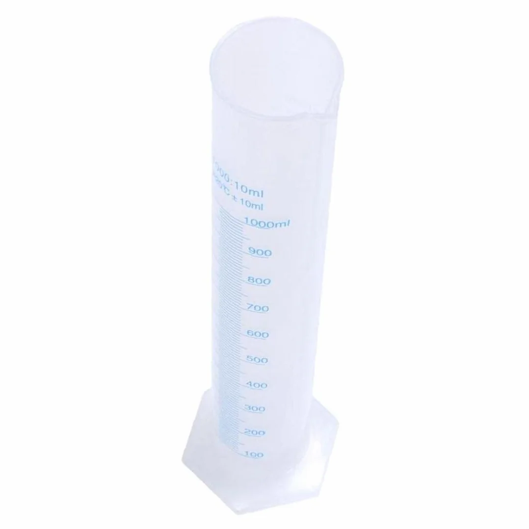 Probeta Octogonal Base De Plástico Autoclavable Blanca 1000 ml