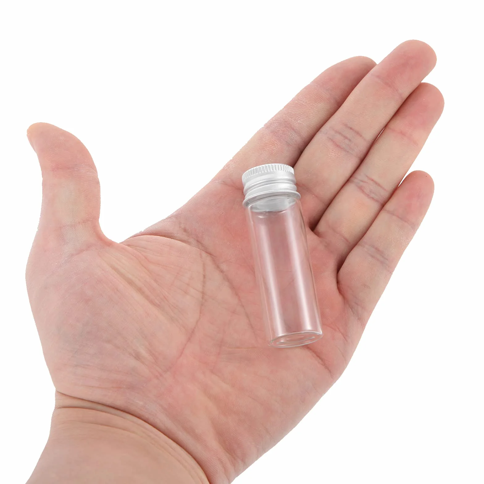 Viales de Vidrio 15 ml con Tapón de Rosca y Tapa Interior de Plástico, 50 Unidades