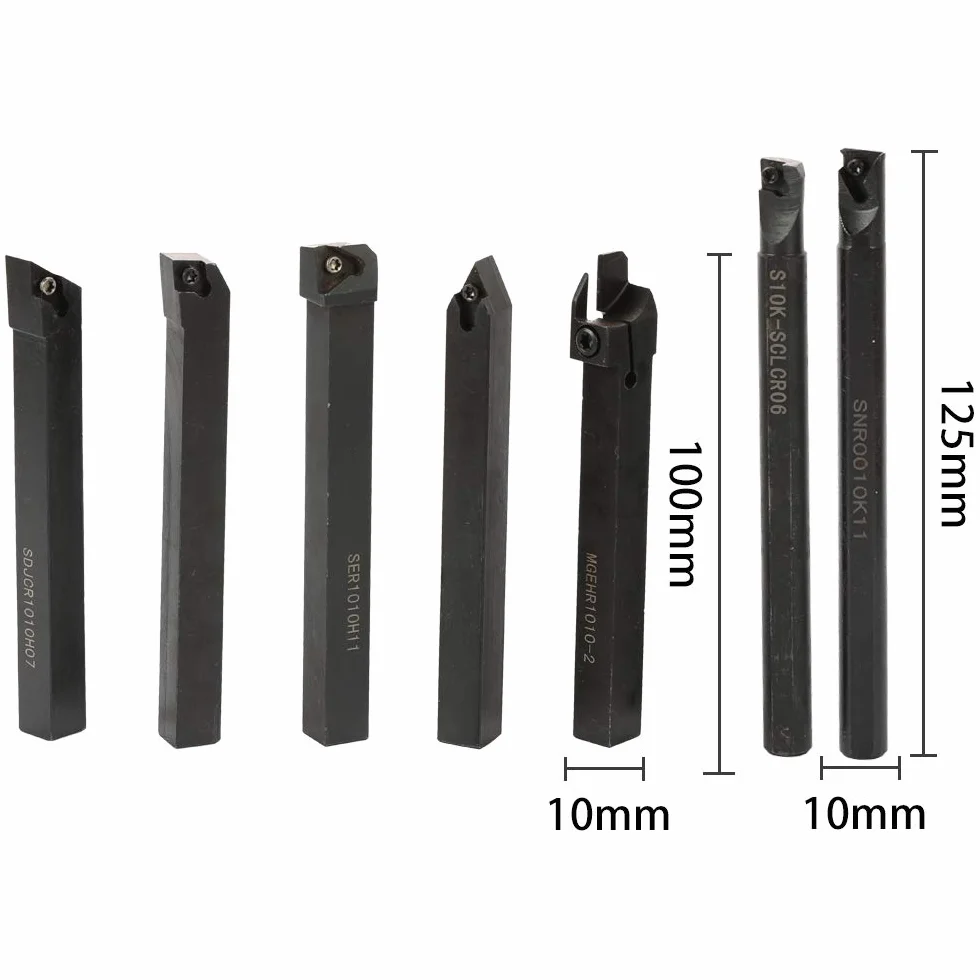 Weytoll 21PCS 10mm Herramienta para Torno Inserto de Carburo