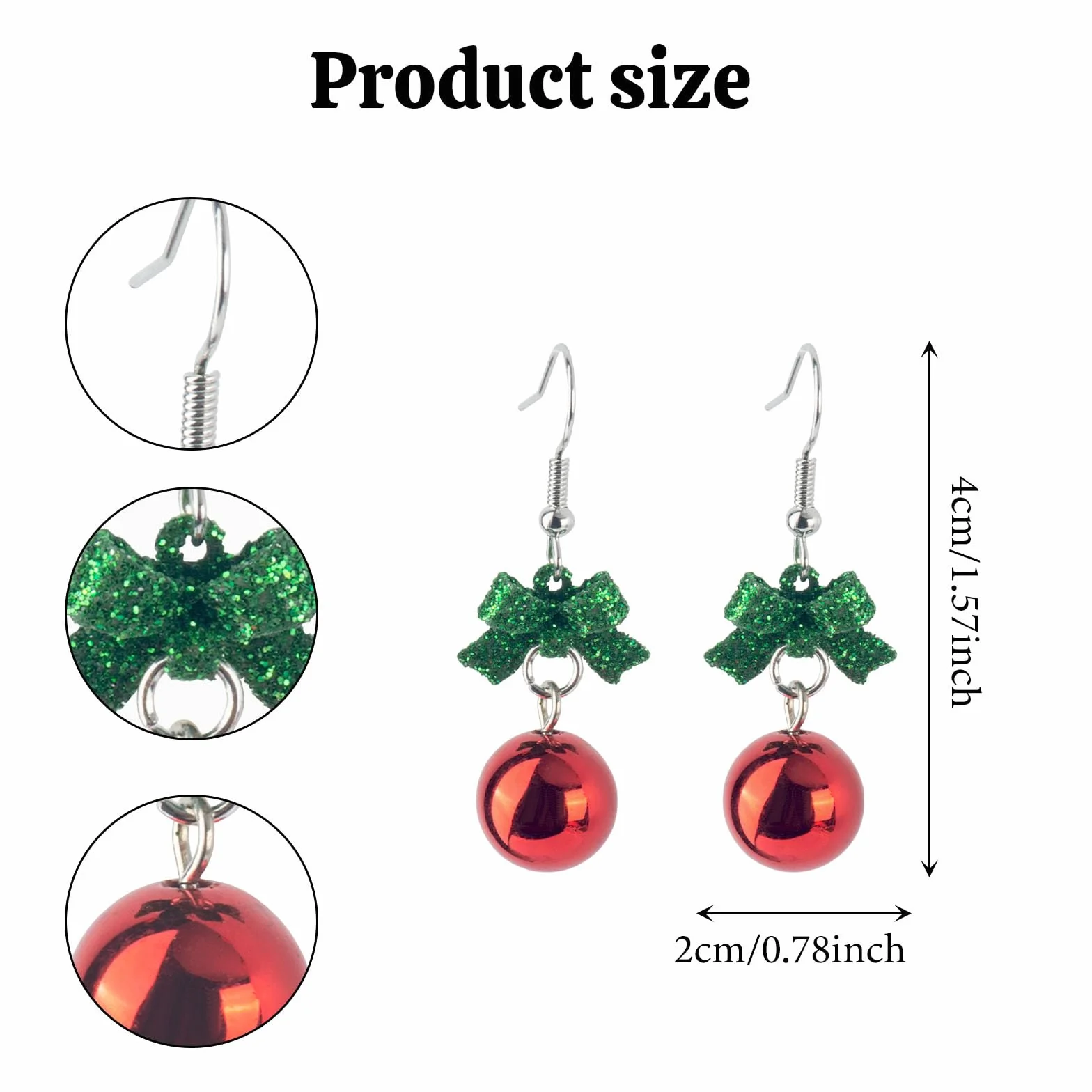 GWAWG Pendientes Navideños, Pendientes Colgantes, Pendientes Navidad Mujer, Joyas de Regalo para Ella