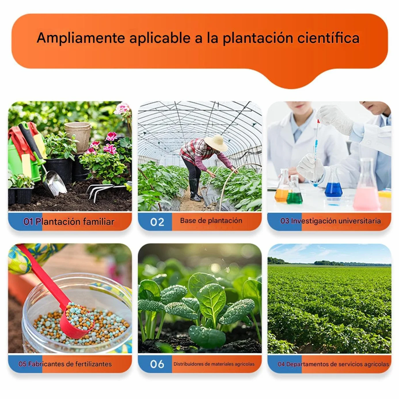 Kit de Análisis de Suelo para Jardín Analizador de Nutrientes 4 en 1