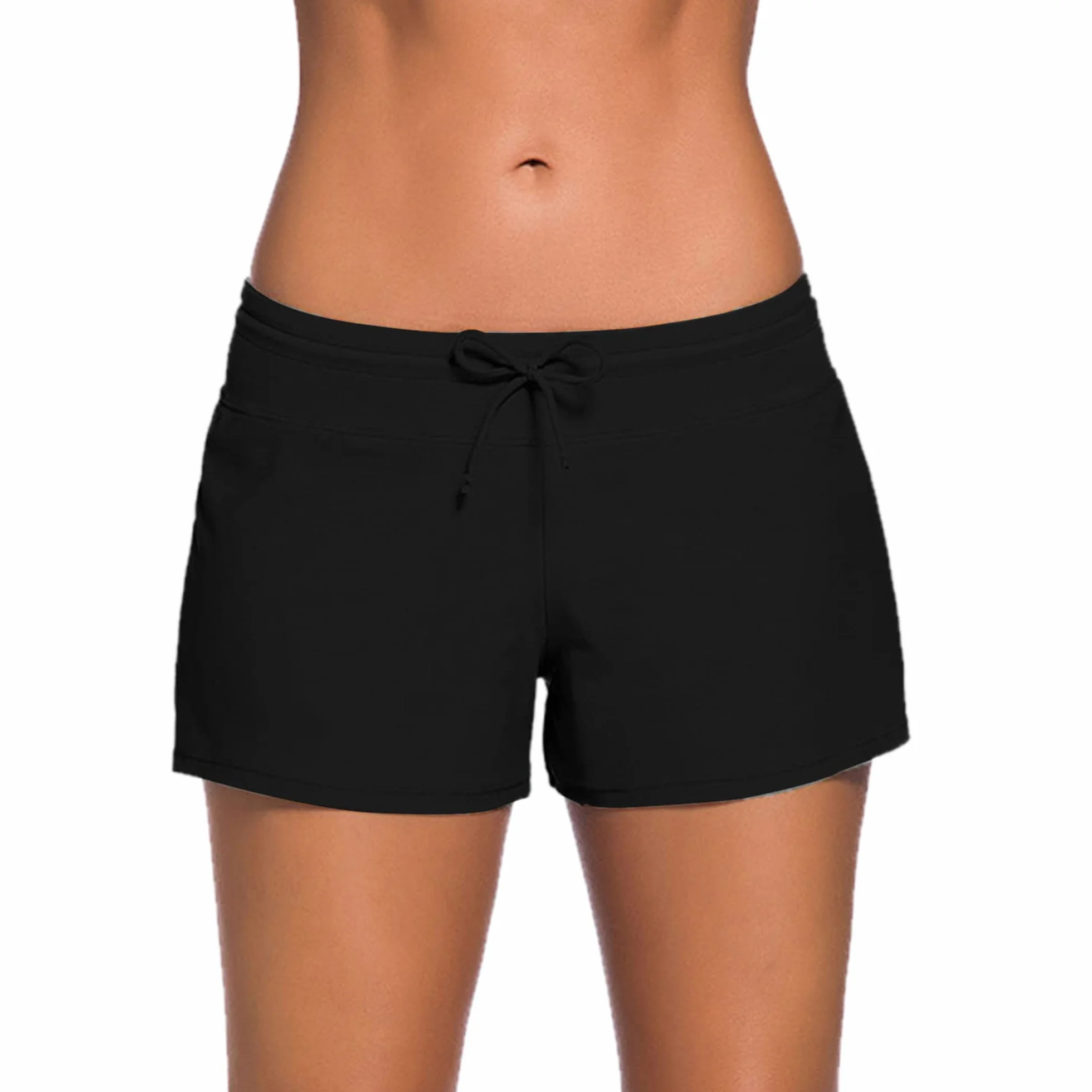 Shorts de Natación y Baño para Mujer - Secado Rápido, Estilo Boyleg, División Lateral - Playa, Surf, Deportes Acuáticos - Bikini Short Esencial con Protección UV