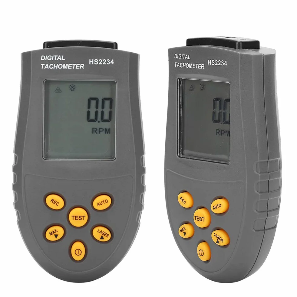 Tacómetro Digital HS2234 sin Contacto 0.1 RPM Indicador de Velocidad del Motor Negro