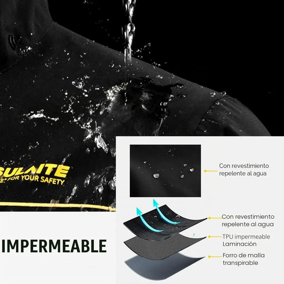 Chubasquero, Traje de Lluvia Impermeable para Motocicleta para Hombres y Mujeres, Ropa de Lluvia para Ciclismo en Bicicleta, Chaqueta y Pantalones con Bolsa de Almacenamiento, Chaqueta de